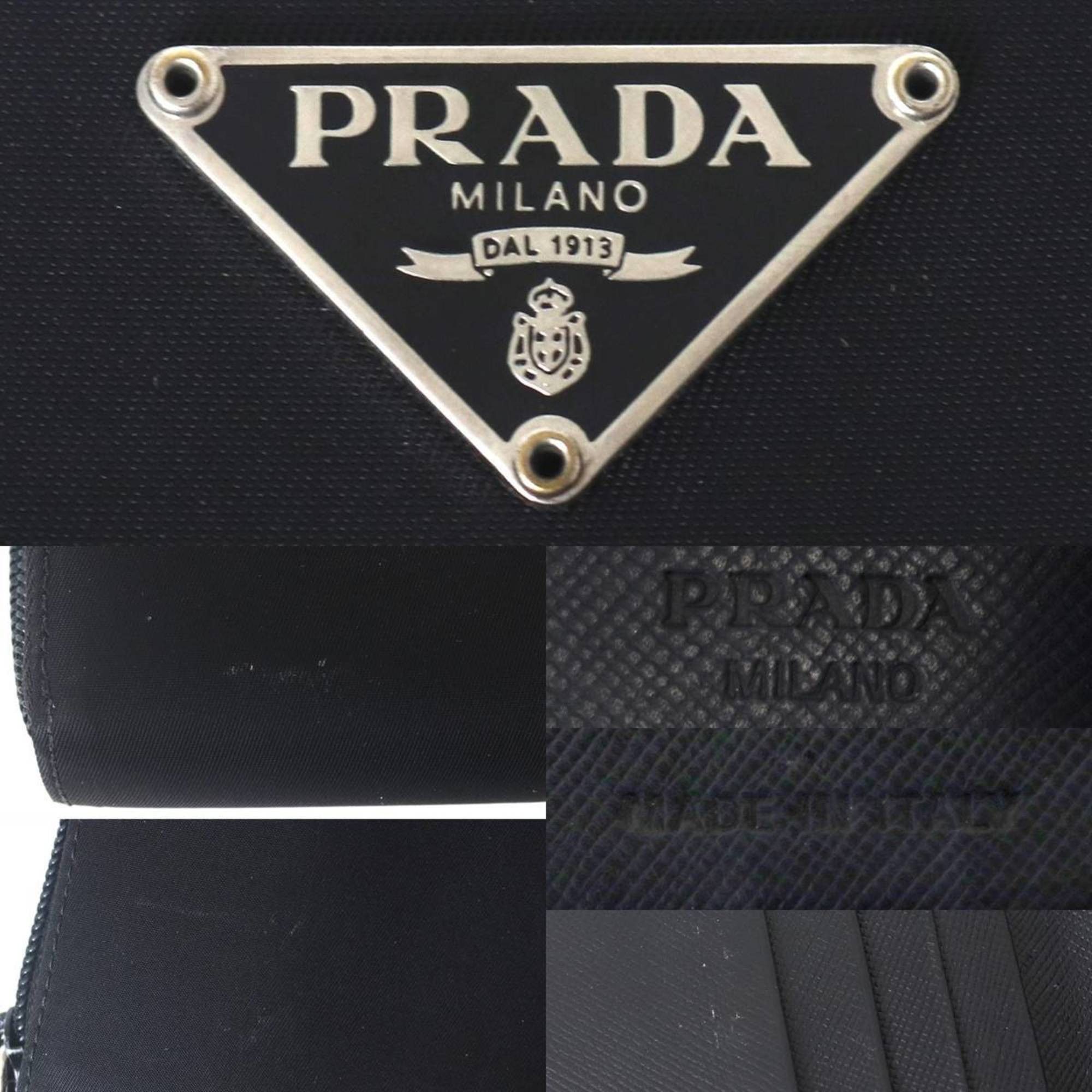 Prada Prada nylon zip compact wallet in black Size ONE SIZE - 9 Thumbnail