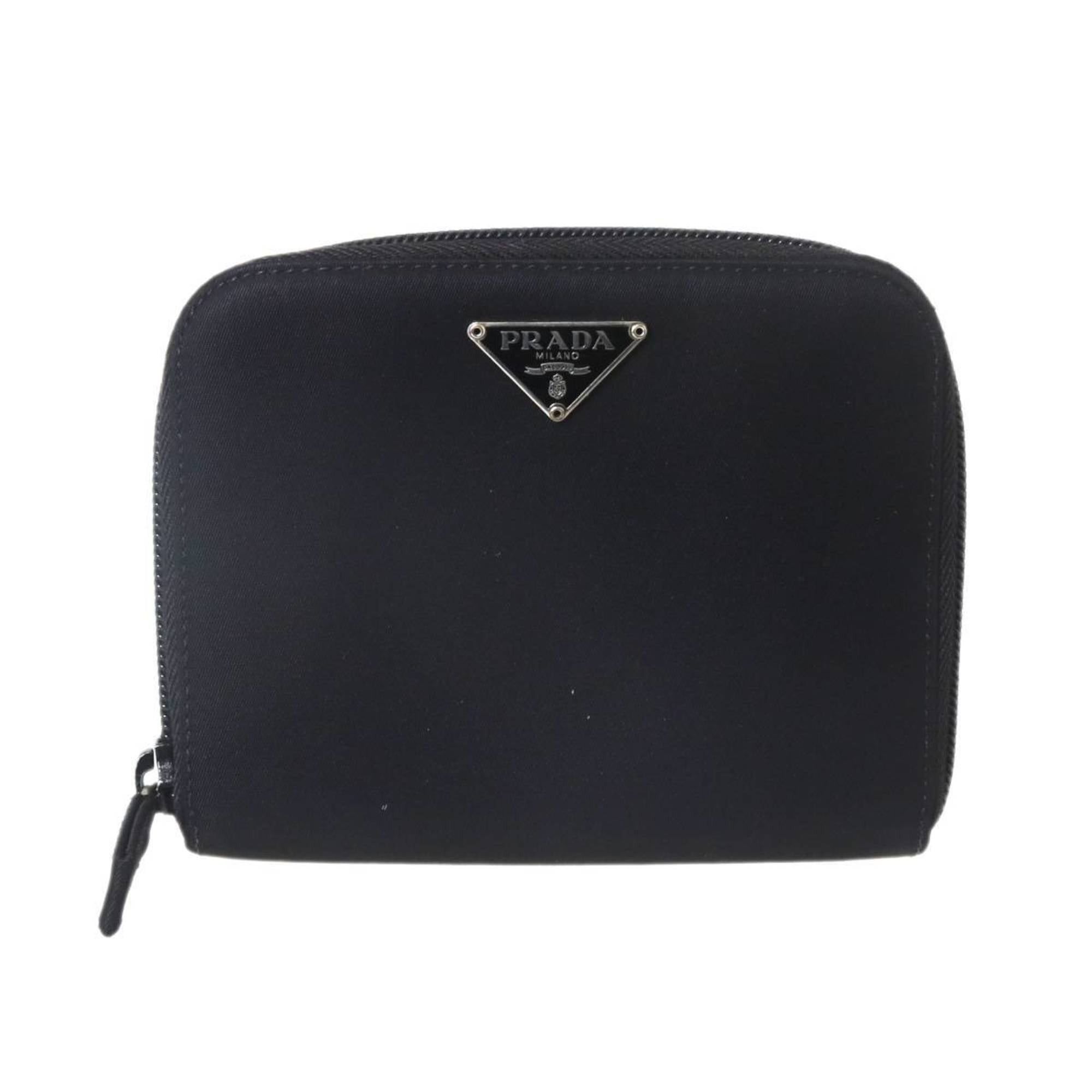 Prada Prada nylon zip compact wallet in black Size ONE SIZE - 2 Thumbnail