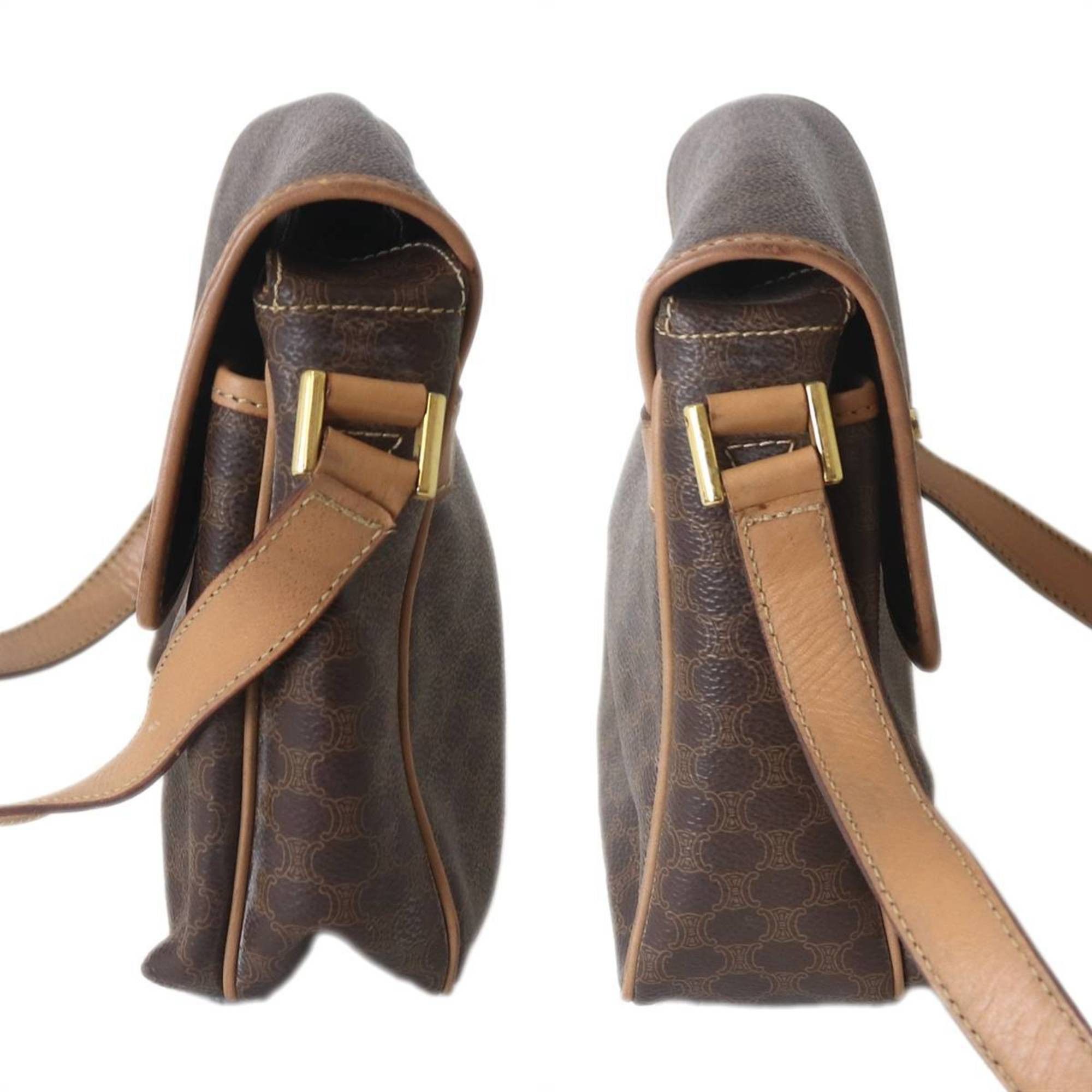 Celine Celine Shoulder Bag Macadam Brown M14 PVC and Leather Size ONE SIZE - 4 Thumbnail