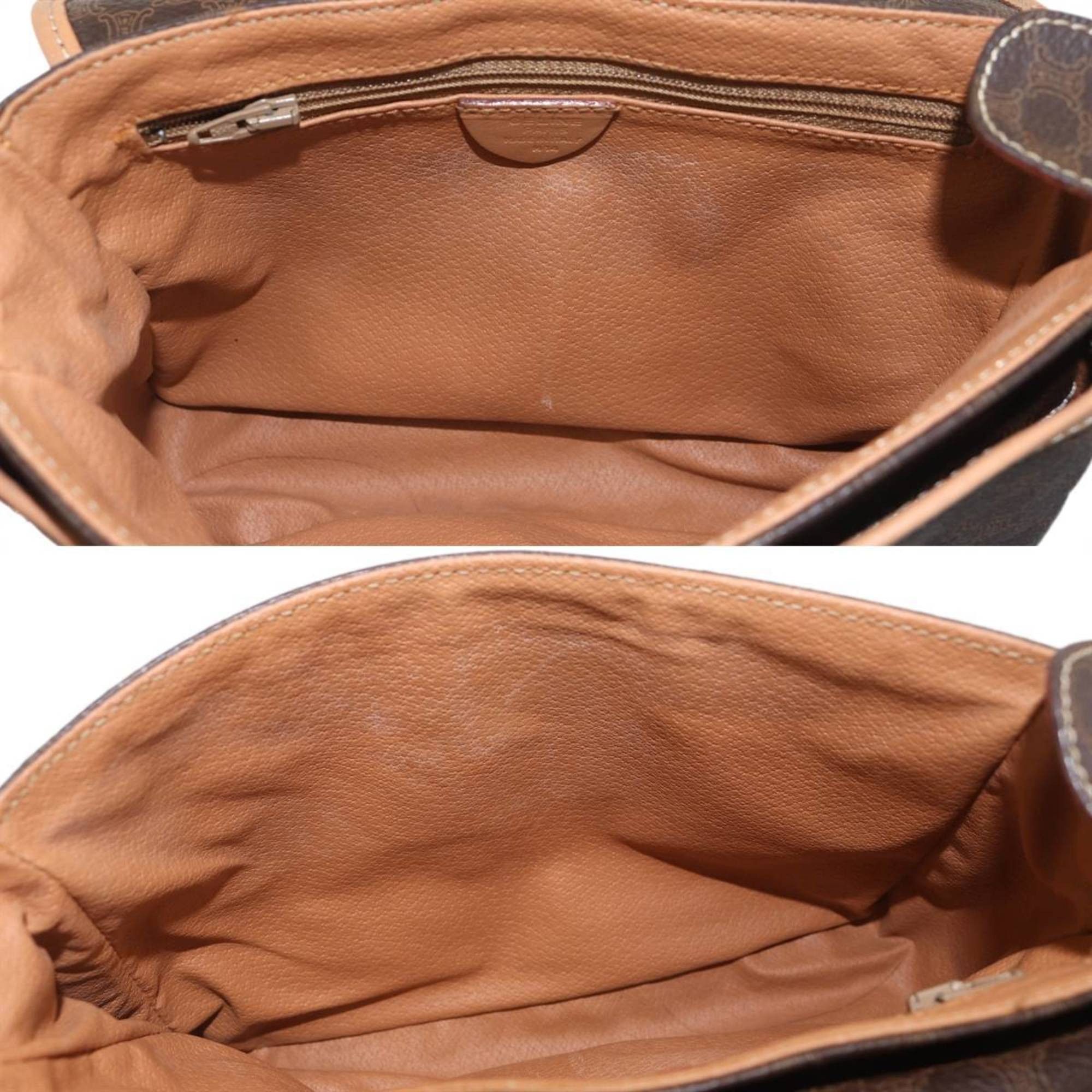 Celine Celine Shoulder Bag Macadam Brown M14 PVC and Leather Size ONE SIZE - 9 Thumbnail