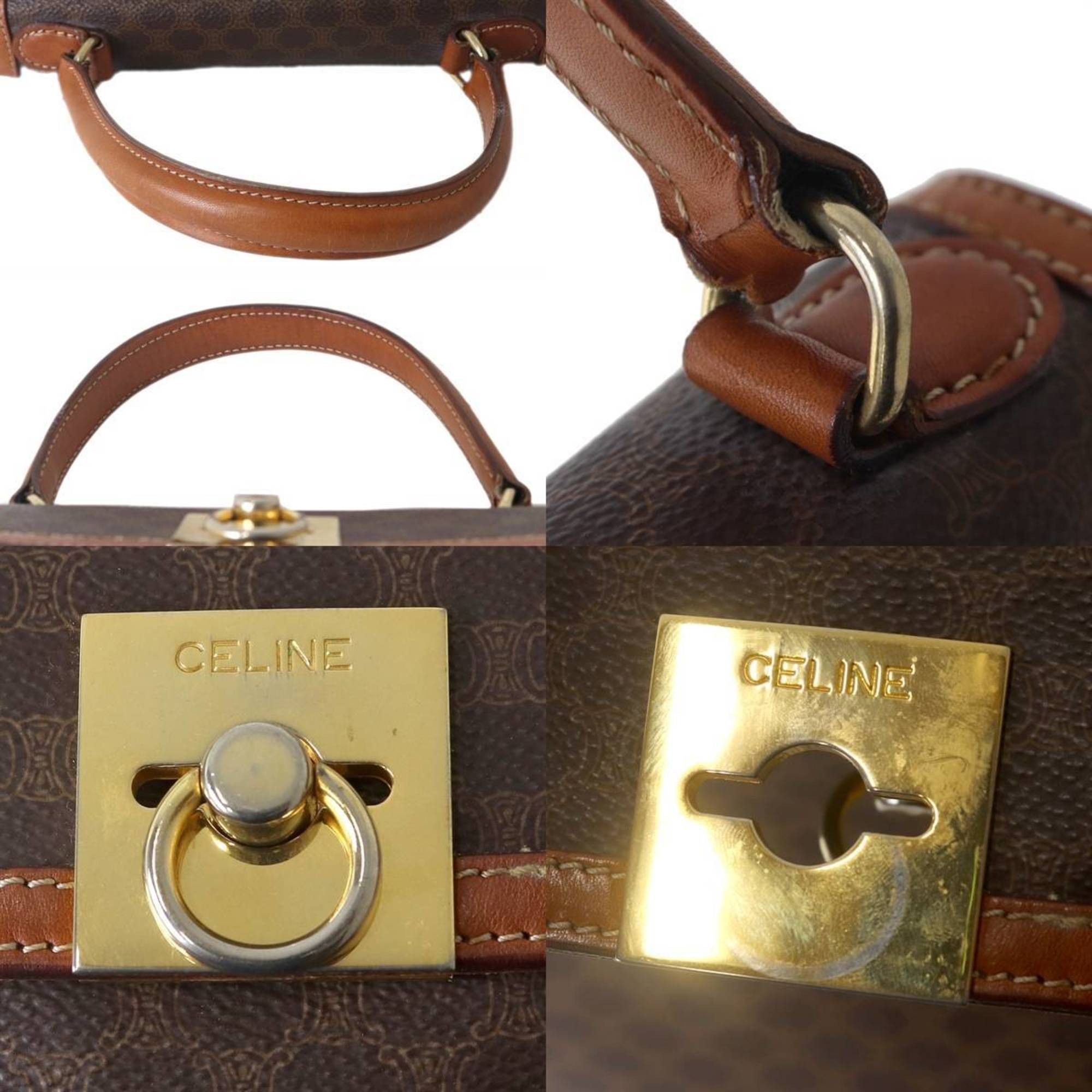 Celine Celine Macadam Brown M14 Handbag in PVC and Leather Size ONE SIZE - 7 Thumbnail