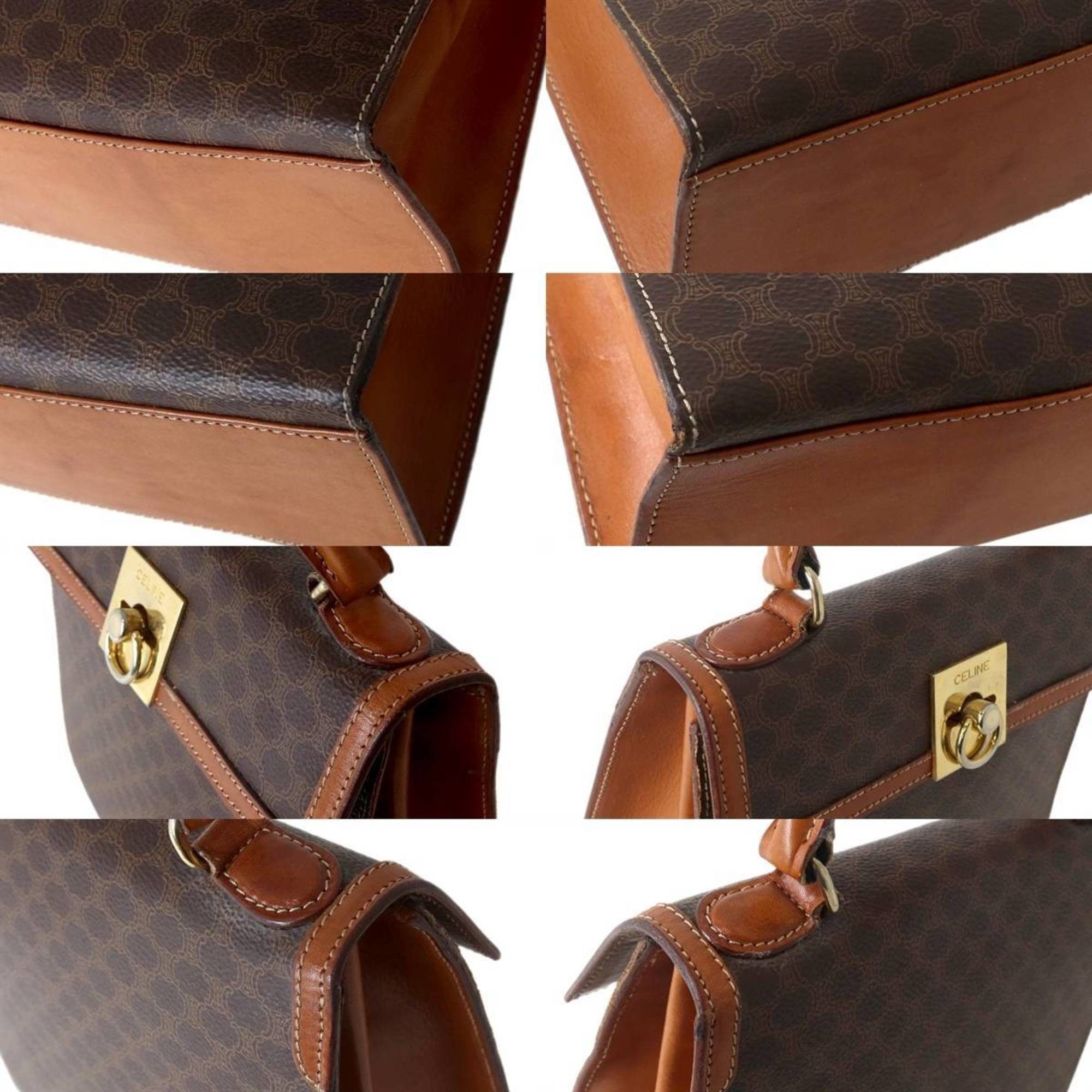 Celine Celine Macadam Brown M14 Handbag in PVC and Leather Size ONE SIZE - 6 Thumbnail