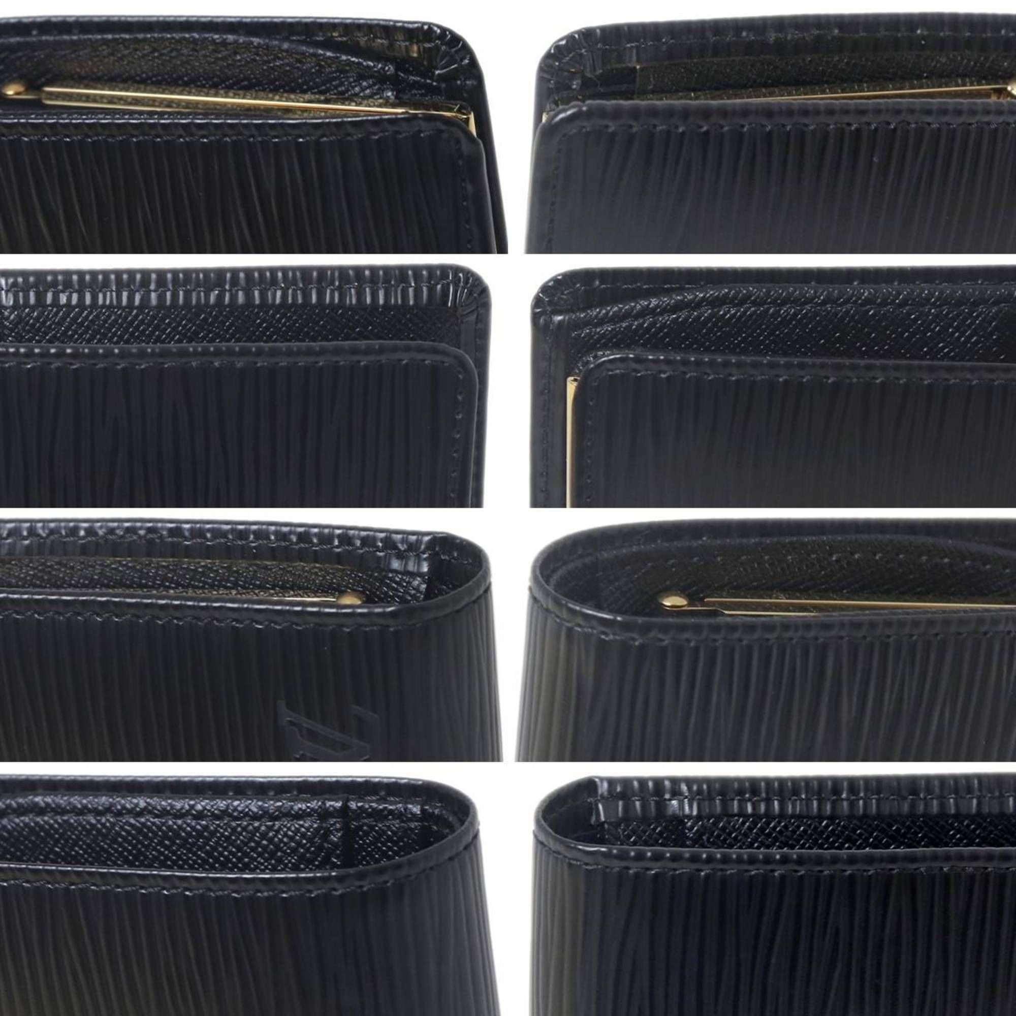 Louis Vuitton Louis Vuitton Porte Monnaie Bi-fold Wallet Epi Leather Noir M63242 MI0025 Size ONE SIZE - 6 Thumbnail