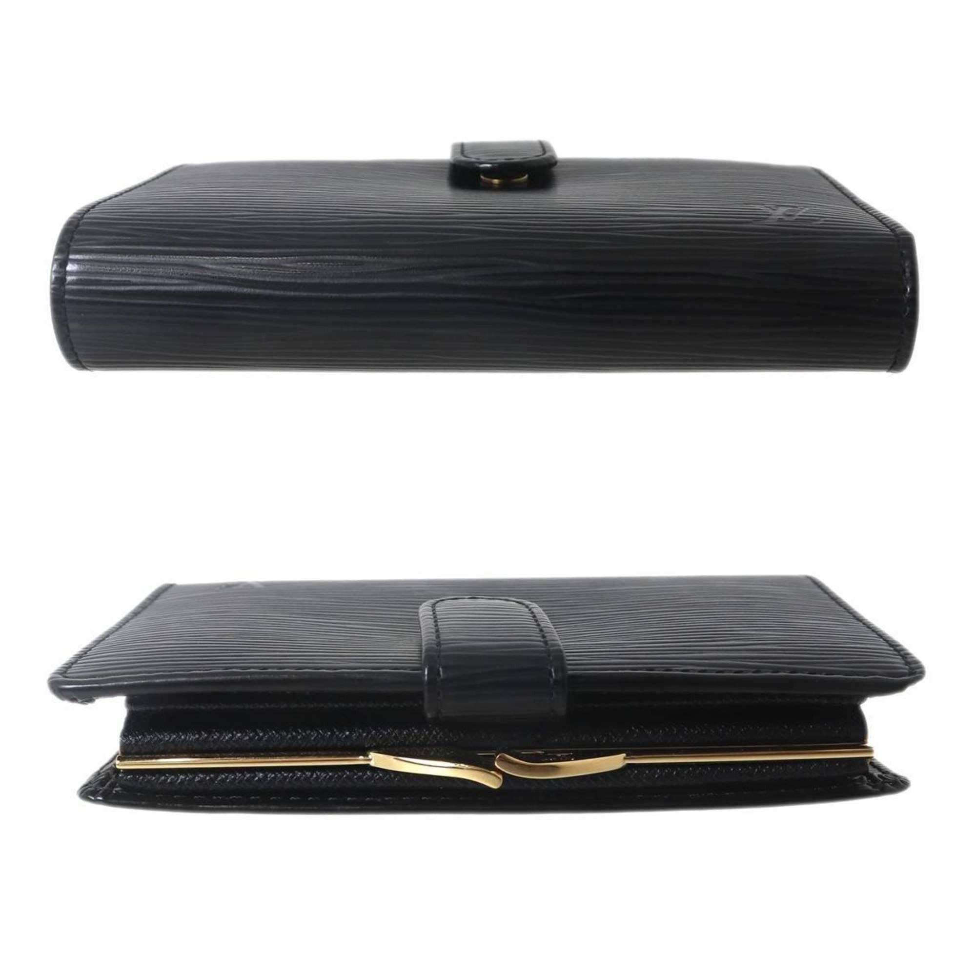 Louis Vuitton Louis Vuitton Porte Monnaie Bi-fold Wallet Epi Leather Noir M63242 MI0025 Size ONE SIZE - 4 Thumbnail