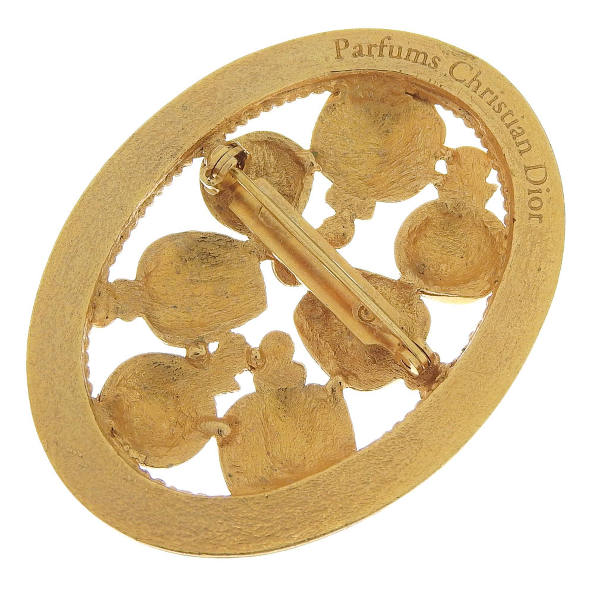 Dior Christian Dior Dior Perfume Bottle Brooch with Motif, Vintage Gold Plated, Made in France, Approx. 17.4g, for Women Size ONE SIZE - 2 Thumbnail