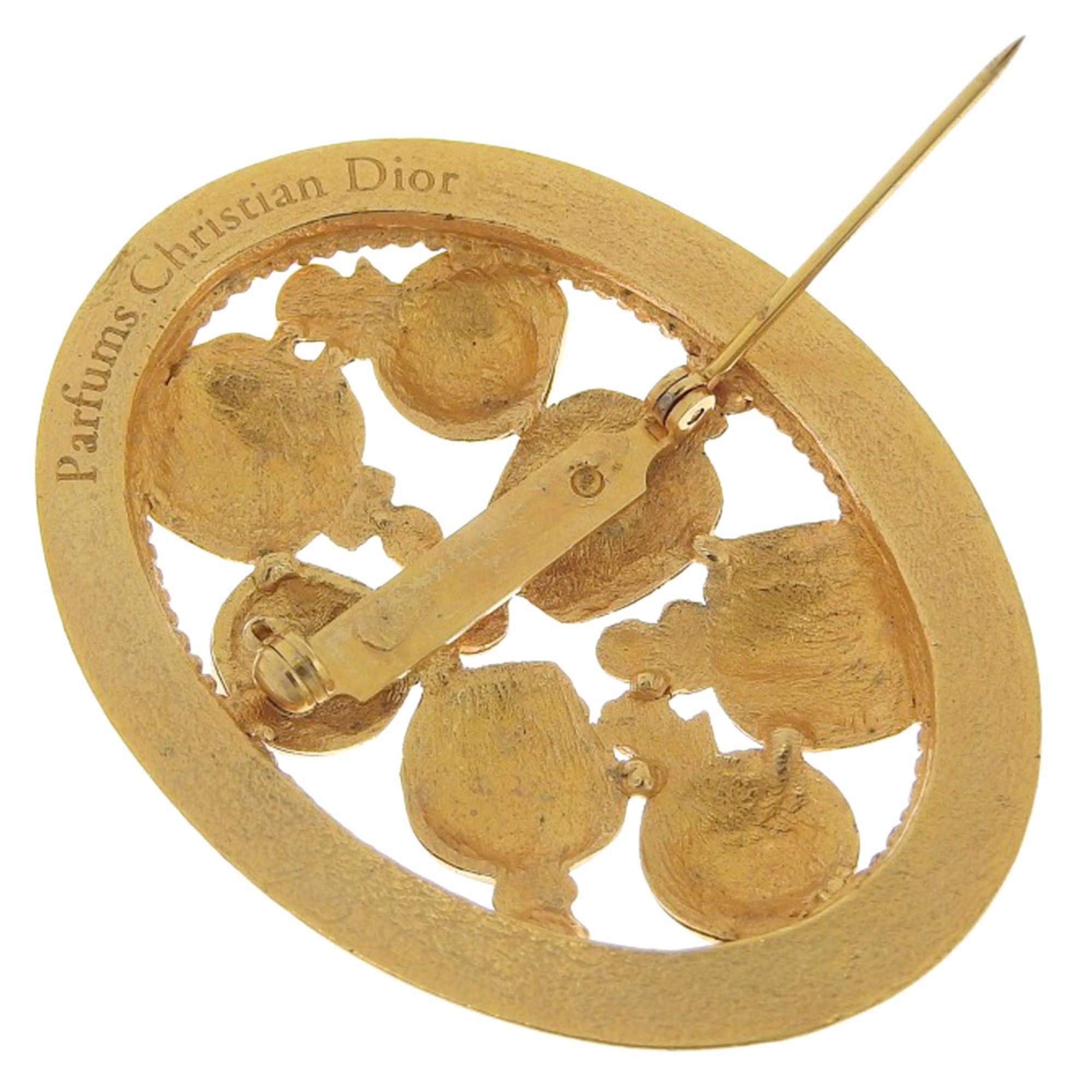 Dior Christian Dior Dior Perfume Bottle Brooch with Motif, Vintage Gold Plated, Made in France, Approx. 17.4g, for Women Size ONE SIZE - 3 Thumbnail