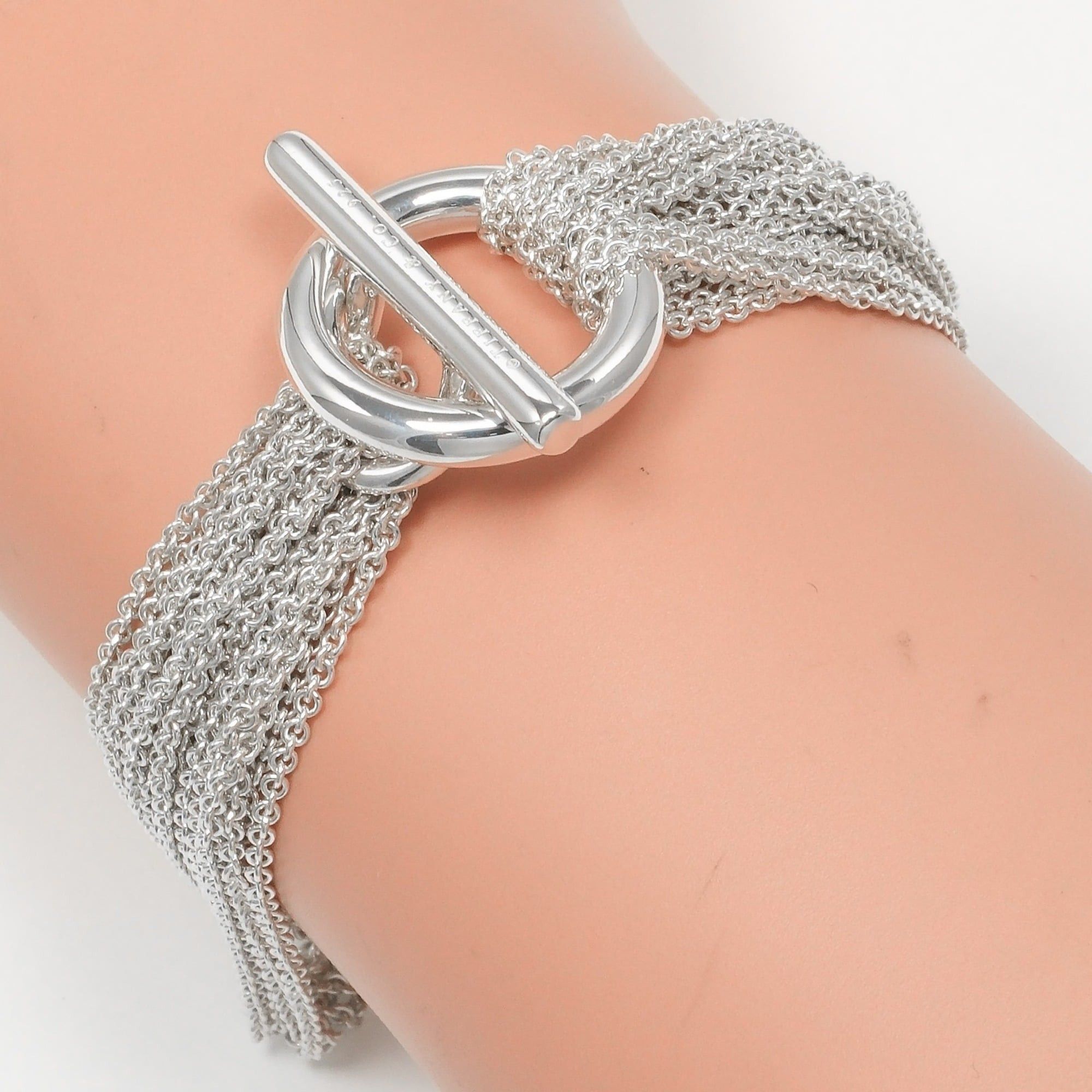 Tiffany & Co. Tiffany & Co. Open Heart Toggle Bracelet, wrist circumference approximately 16.8cm, silver 925, 33.9g, Toggle, women's Size ONE SIZE - 3 Thumbnail