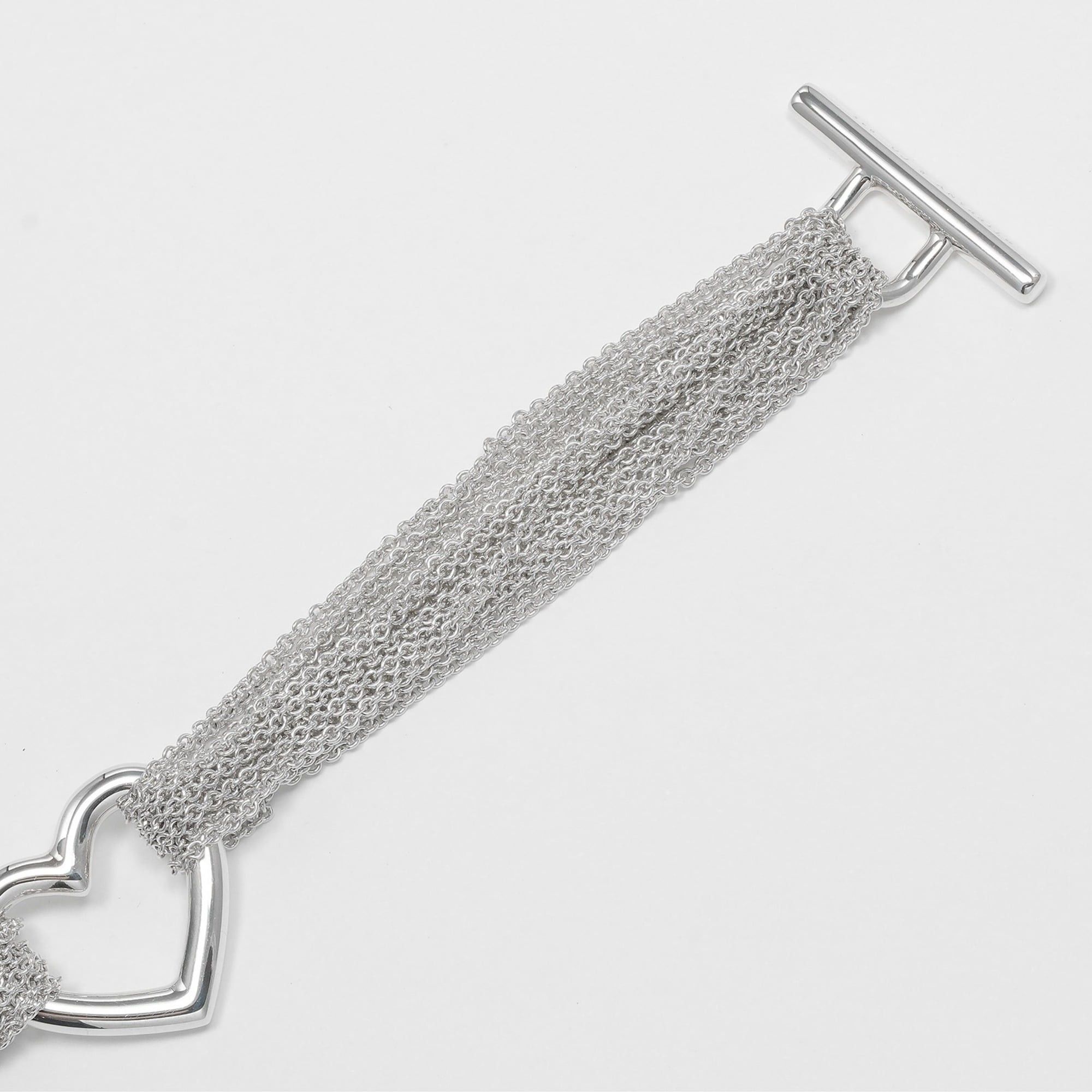 Tiffany & Co. Tiffany & Co. Open Heart Toggle Bracelet, wrist circumference approximately 16.8cm, silver 925, 33.9g, Toggle, women's Size ONE SIZE - 6 Thumbnail