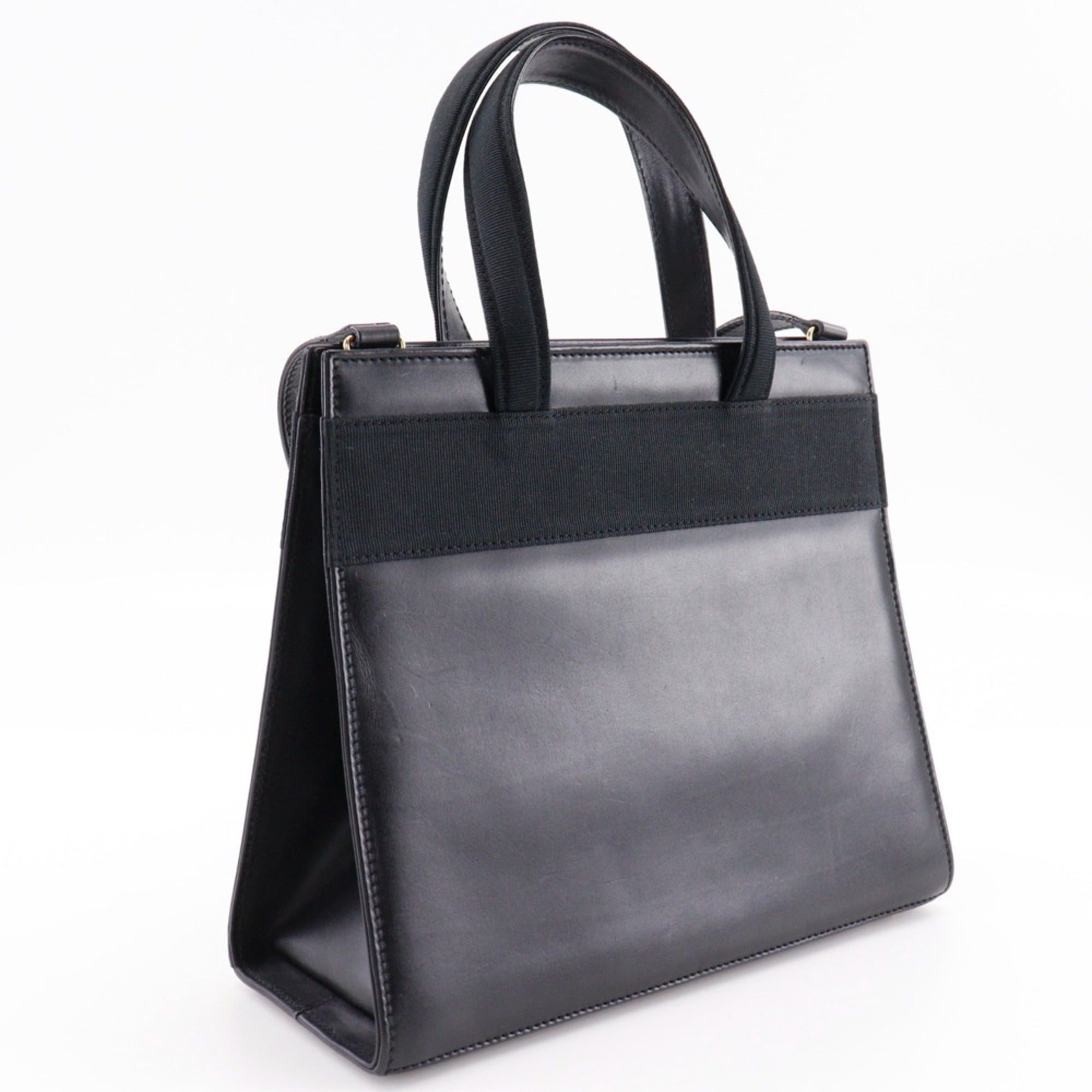 Salvatore Ferragamo Salvatore Ferragamo Vara Ribbon Handbag 2-way shoulder bag Leather Made in Italy Black Crossbody Magnetic Type Women's Size ONE SIZE - 3 Thumbnail