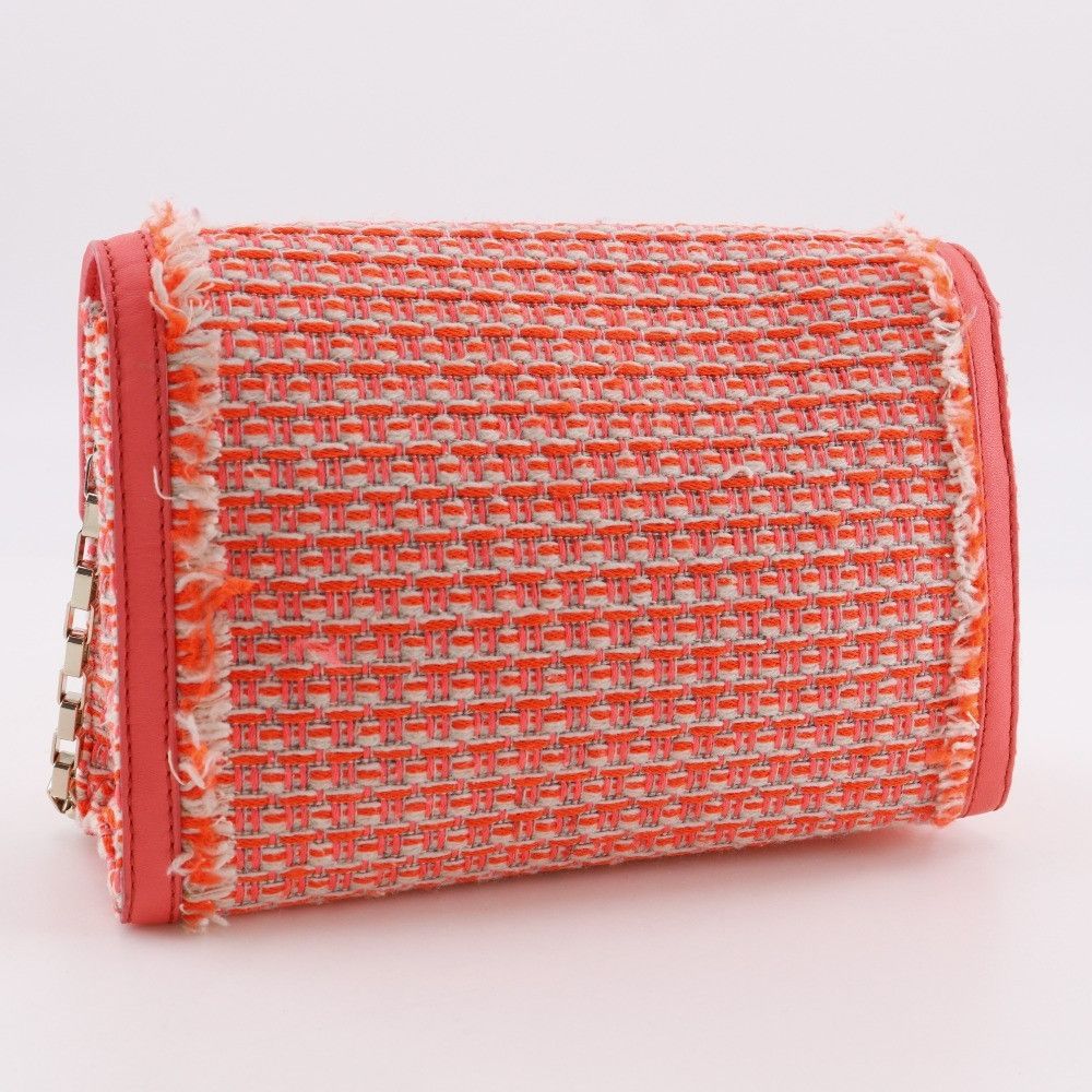 Kate Spade Kate Spade Chain Shoulder Bag Tweed Orange A5 Flap ChainShoulder Women's Size ONE SIZE - 3 Thumbnail