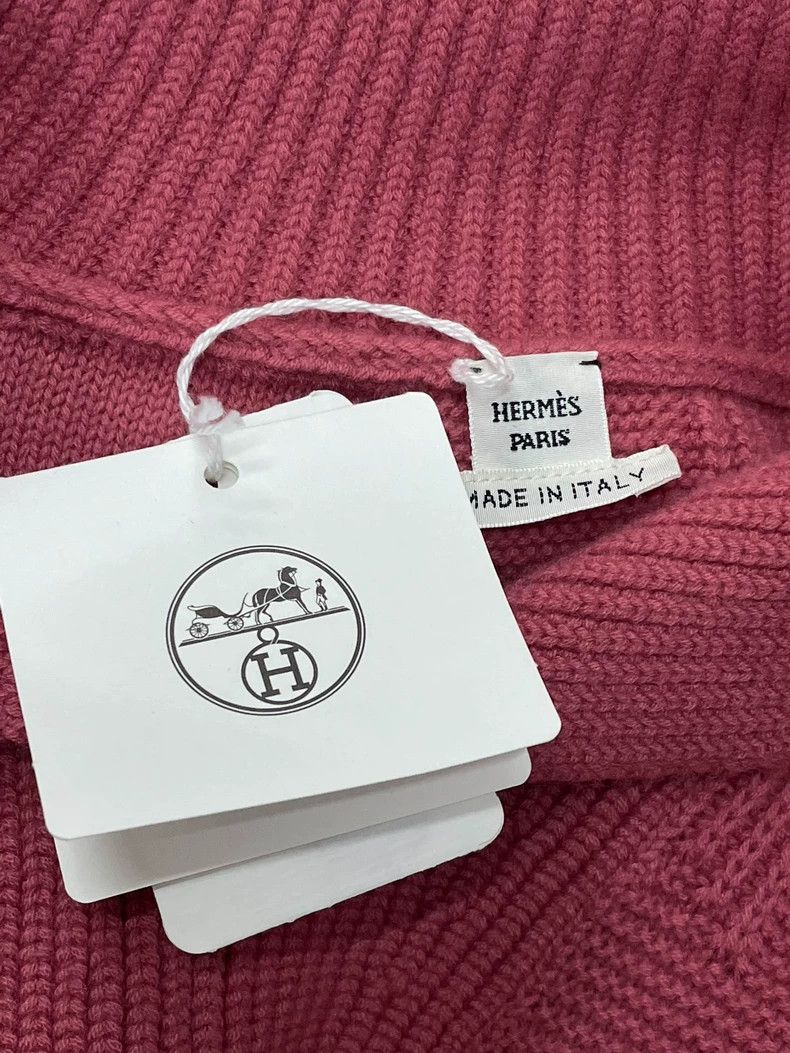 Hermes Hermes Pink Logo Collar Sweater Size US M / EU 48-50 / 2 - 3 Thumbnail
