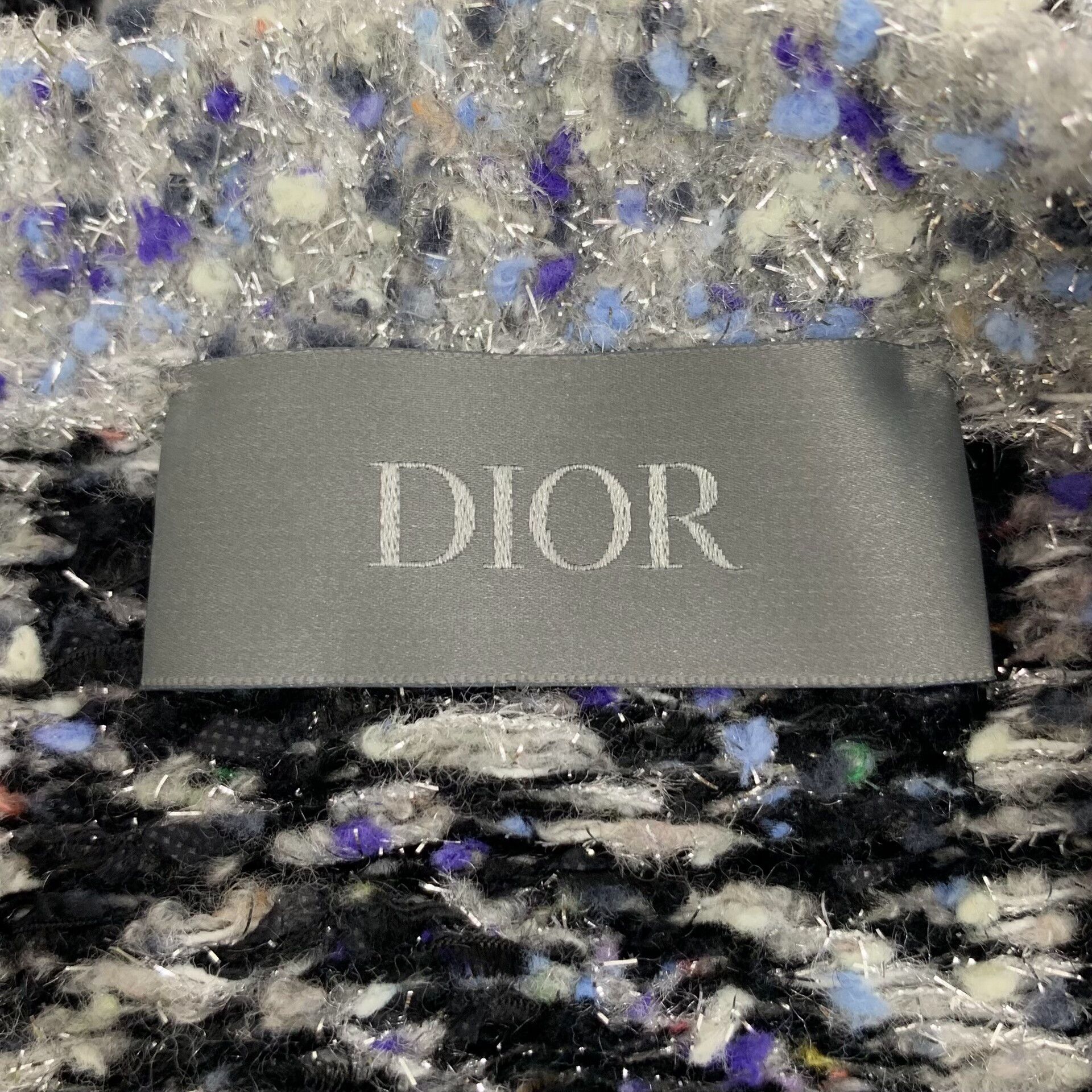 Dior Dior Gray Silver Cannage Knit Sweater Size US XL / EU 56 / 4 - 5 Thumbnail