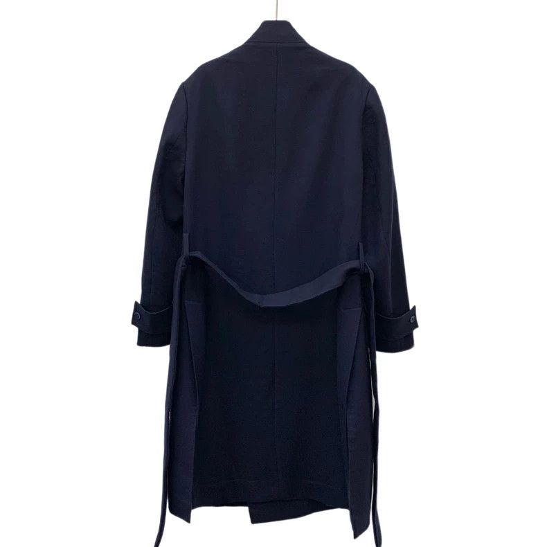 Louis Vuitton Louis Vuitton Blue Wool Logo Embroidered Coat Size US M / EU 48-50 / 2 - 2 Thumbnail