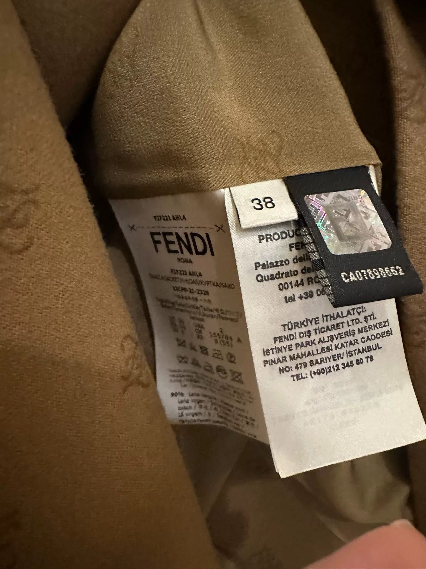 Fendi fendi double-breasted coat in beige Size US M / EU 48-50 / 2 - 6 Thumbnail