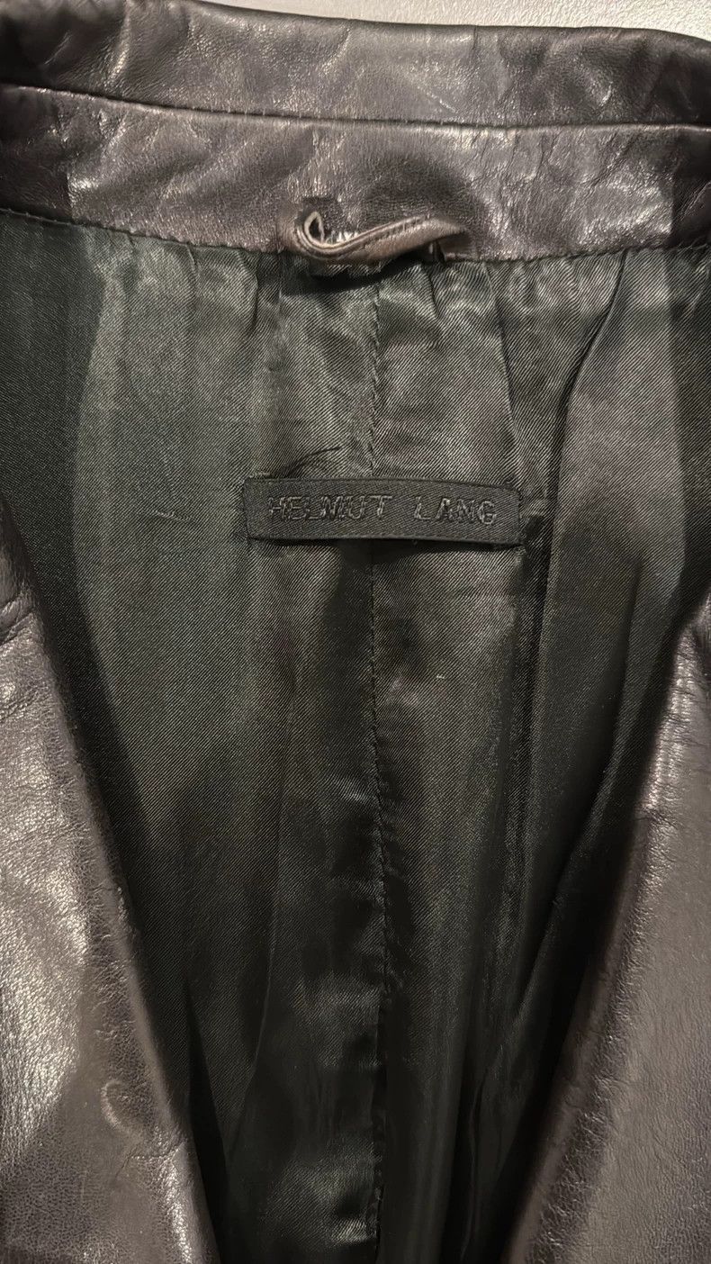 Helmut Lang Helmut Lang Leather Coat Size 48 Size US XL / EU 56 / 4 - 4 Thumbnail
