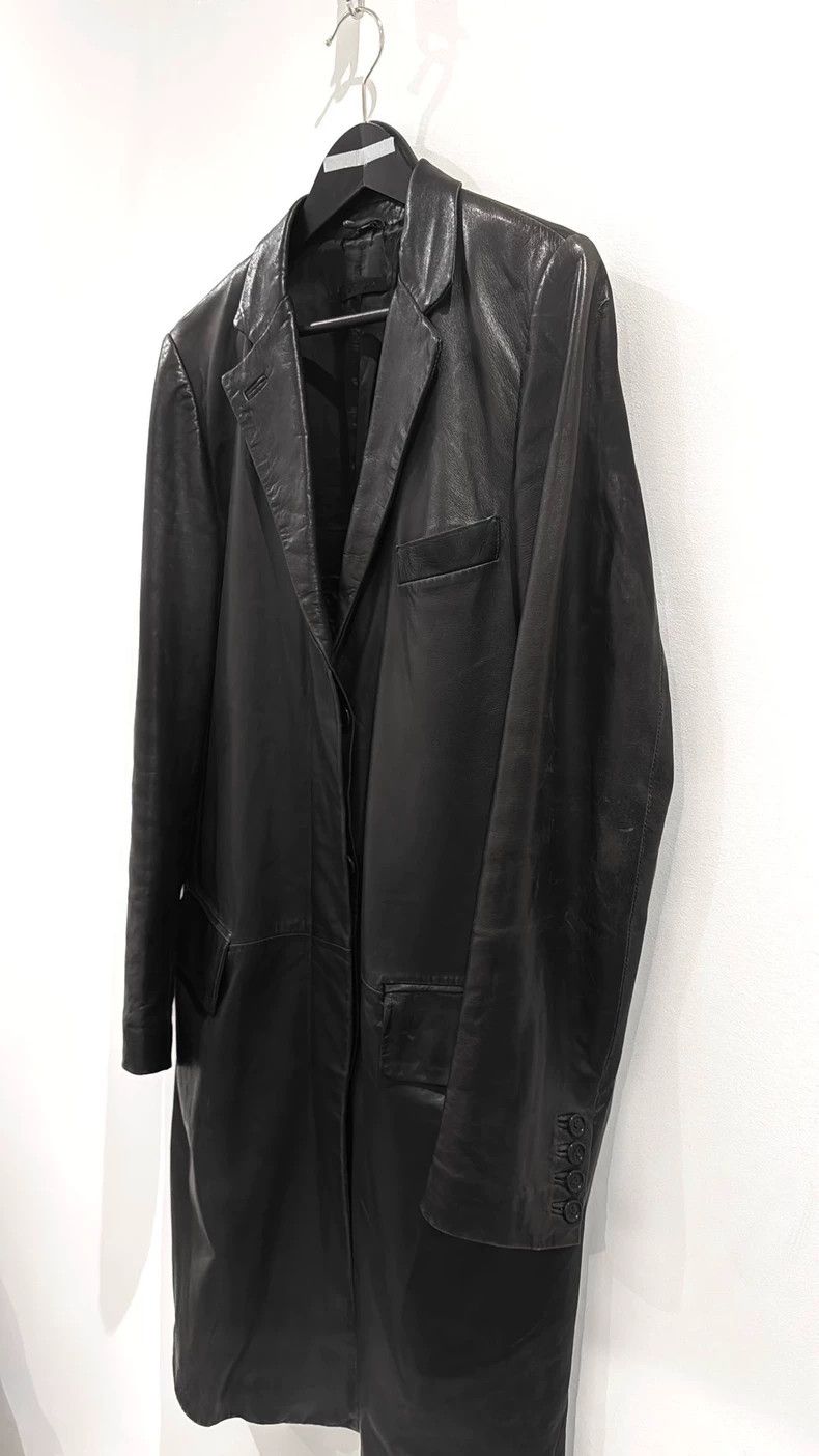 Helmut Lang Helmut Lang Leather Coat Size 48 Size US XL / EU 56 / 4 - 2 Thumbnail