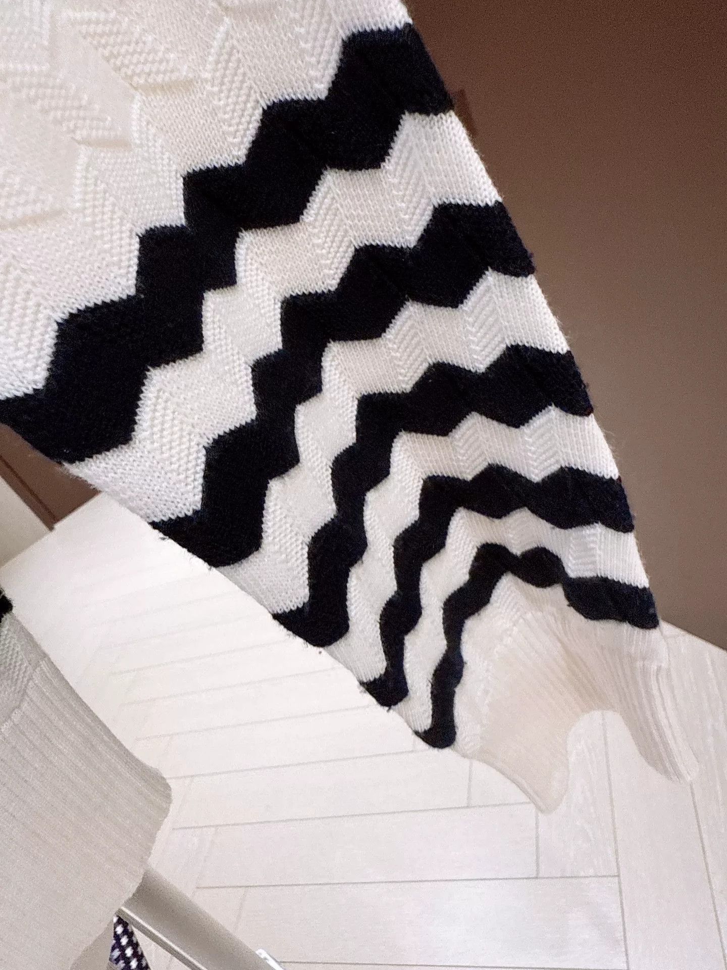 Loro Piana Loro Piana Black and White Striped Merino Wool Knit Sweater Size US S / EU 44-46 / 1 - 5 Thumbnail