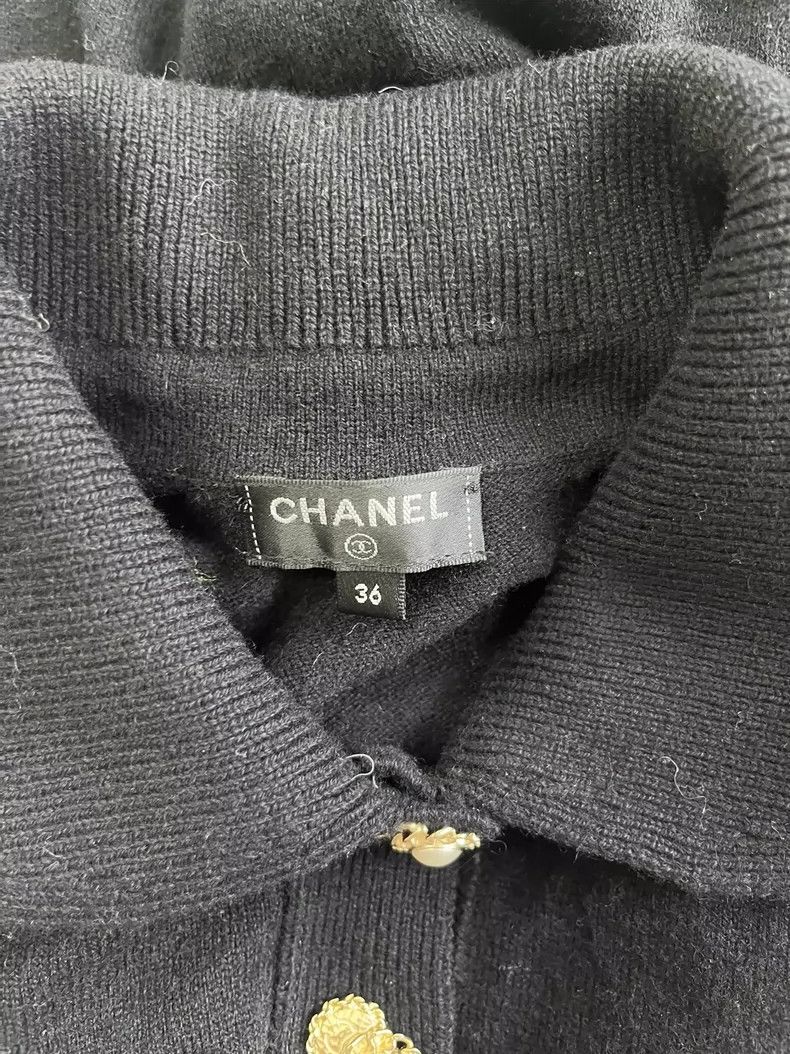 Chanel Chanel Black Pearl Button Collar Top Size US S / EU 44-46 / 1 - 4 Thumbnail