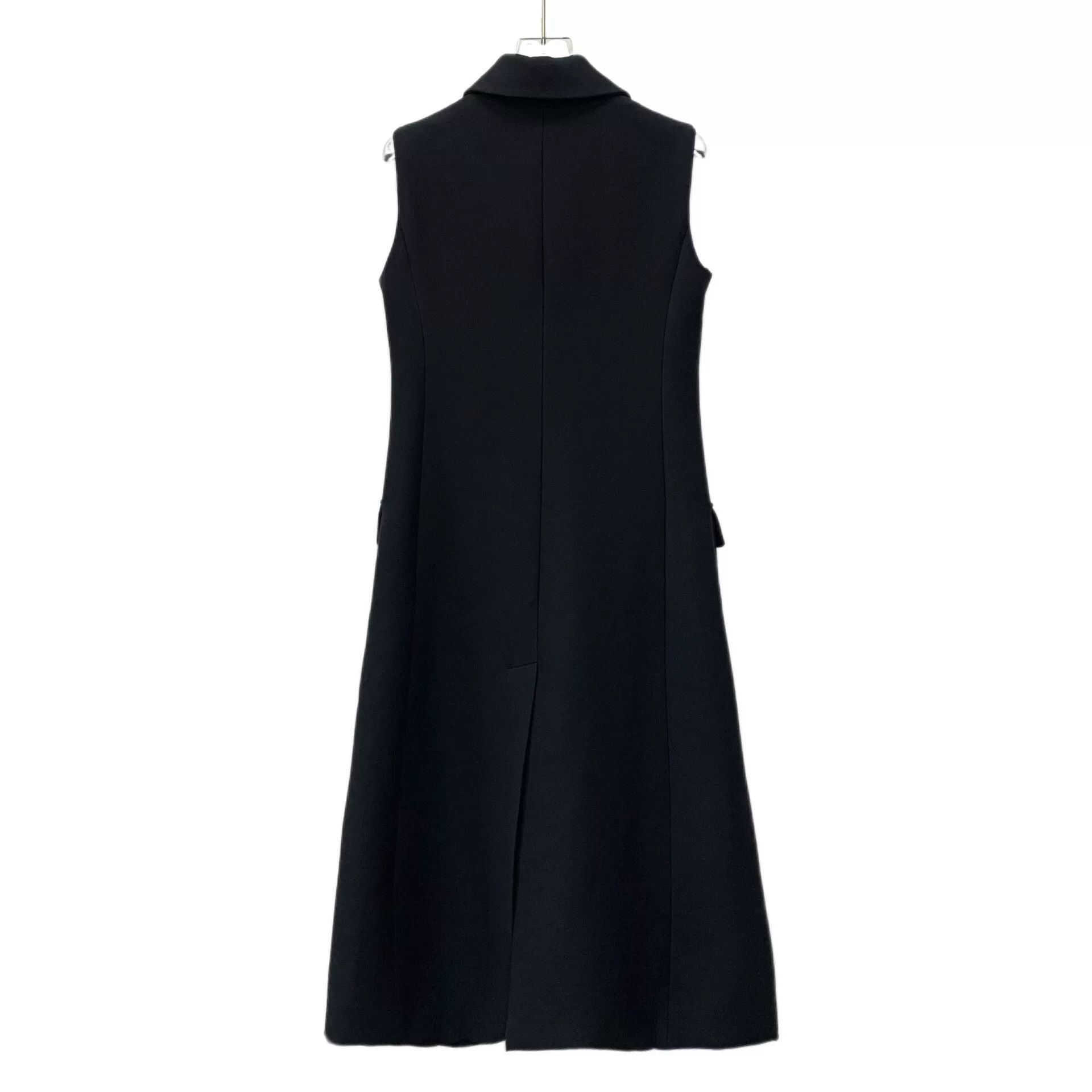 Dior black wool sleeveless button-up dress by dior Size M / US 6-8 / IT 42-44 - 2 Thumbnail