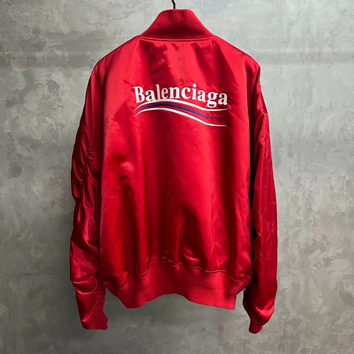 Balenciaga Balenciaga Red Logo Print Loose Jacket Size US S / EU 44-46 / 1 - 5 Thumbnail