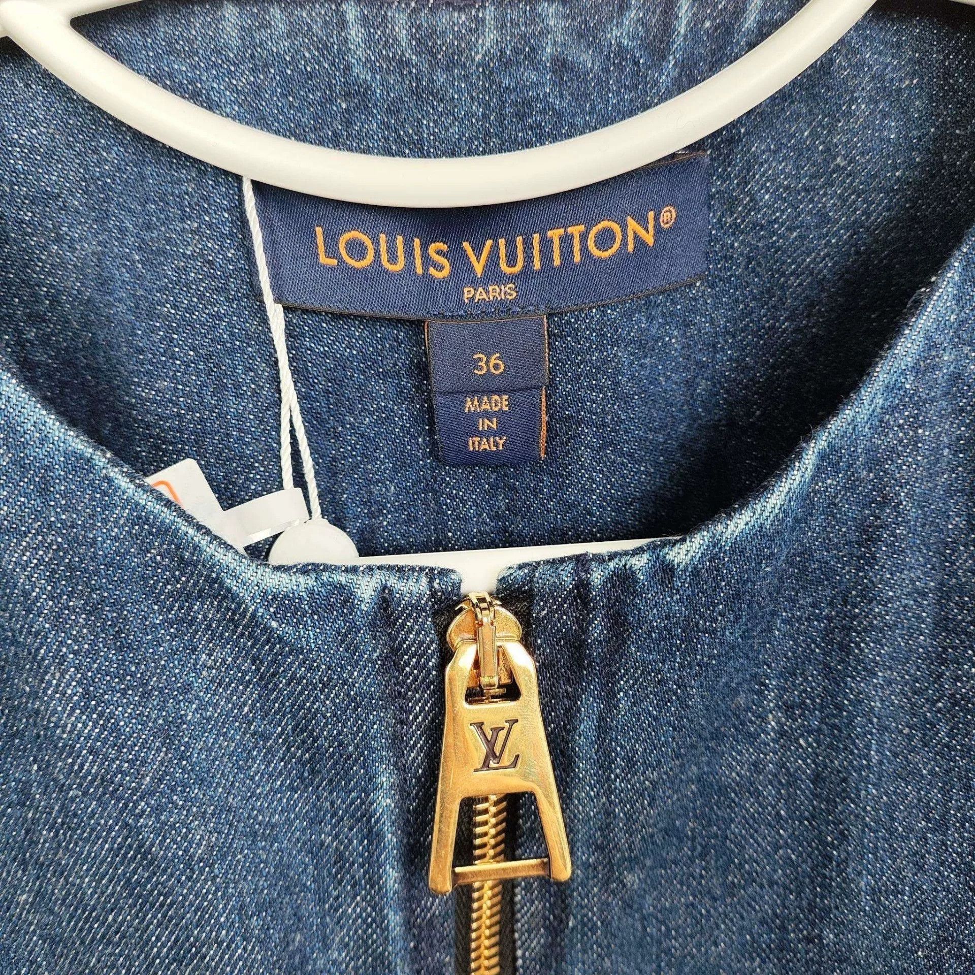 Louis Vuitton LV Women's Denim Leather Patchwork Jacket Size US XS / EU 42 / 0 - 4 Thumbnail