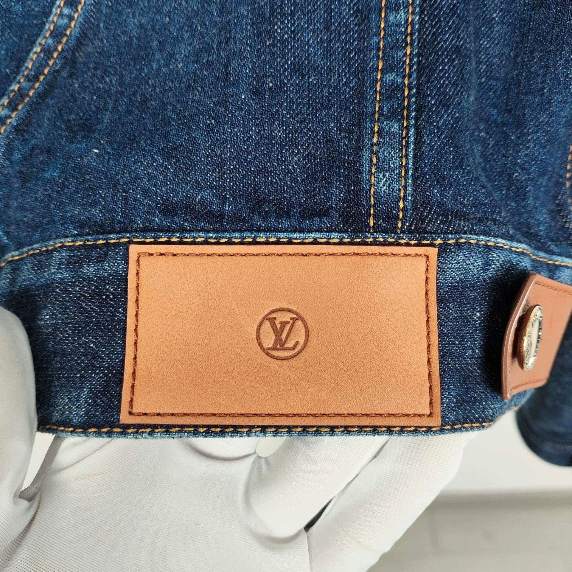 Louis Vuitton LV Women's Denim Leather Patchwork Jacket Size US XS / EU 42 / 0 - 5 Thumbnail