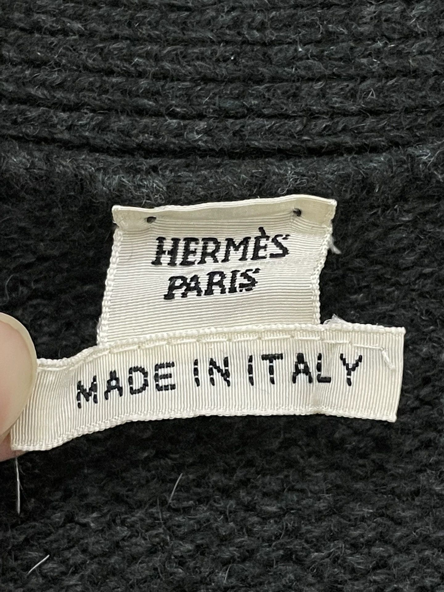 Hermes Dark Green Knit Cardigan Coat