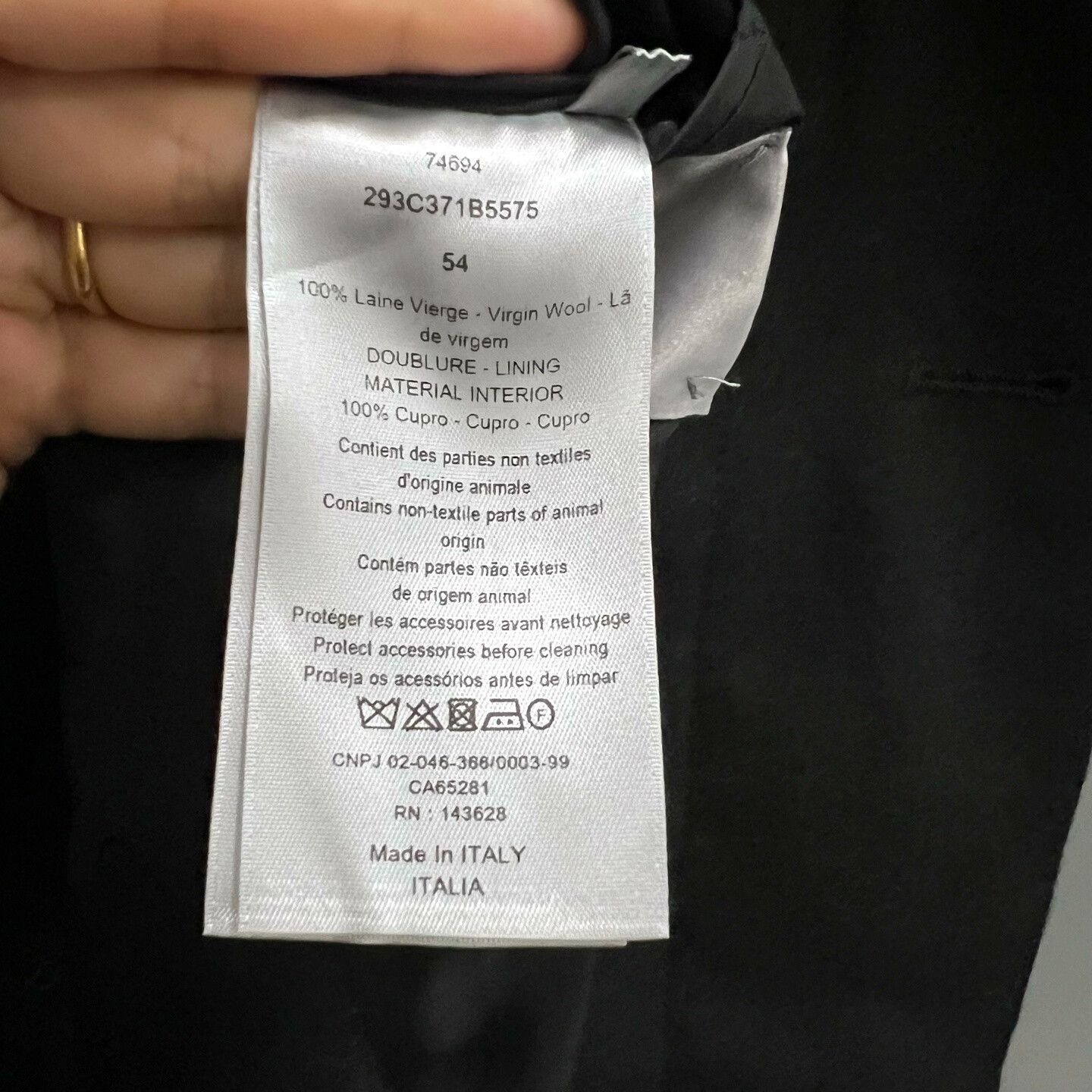 Dior black belted coat with lapel from Dior Size US XXL / EU 58 / 5 - 4 Thumbnail