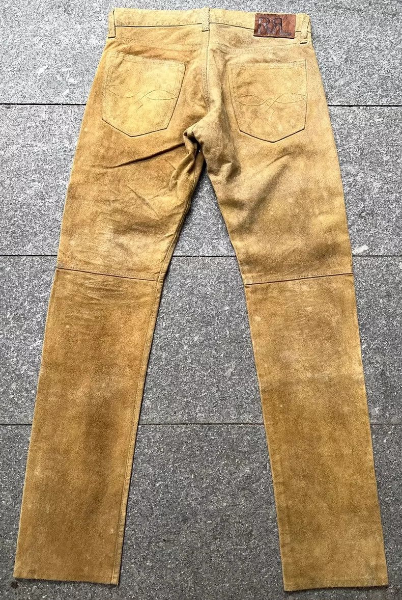 RRL Ralph Lauren RRL Vintage Suede Leather Straight Pants Size US 30 / EU 46 - 6 Thumbnail