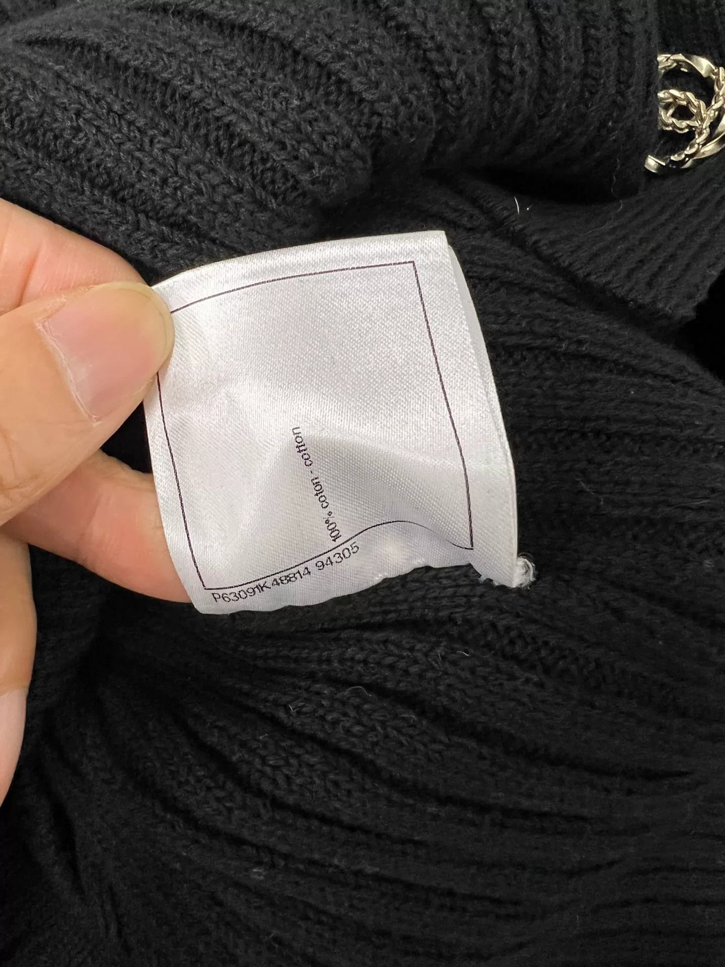 Chanel Chanel Black Gold Button Knit Cardigan Size US L / EU 52-54 / 3 - 7 Thumbnail
