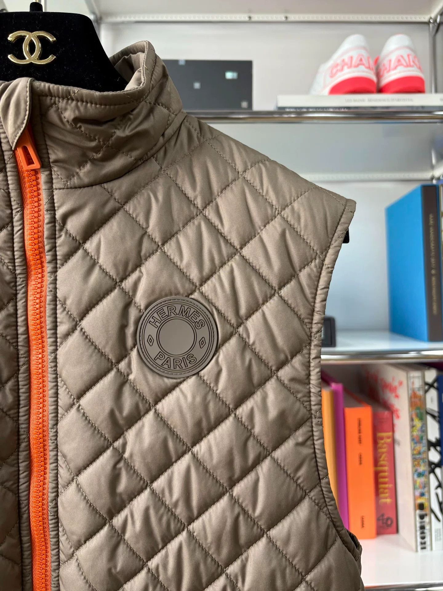 Hermes Hermes Quilted Sleeveless Vest Gray Size US S / EU 44-46 / 1 - 2 Thumbnail