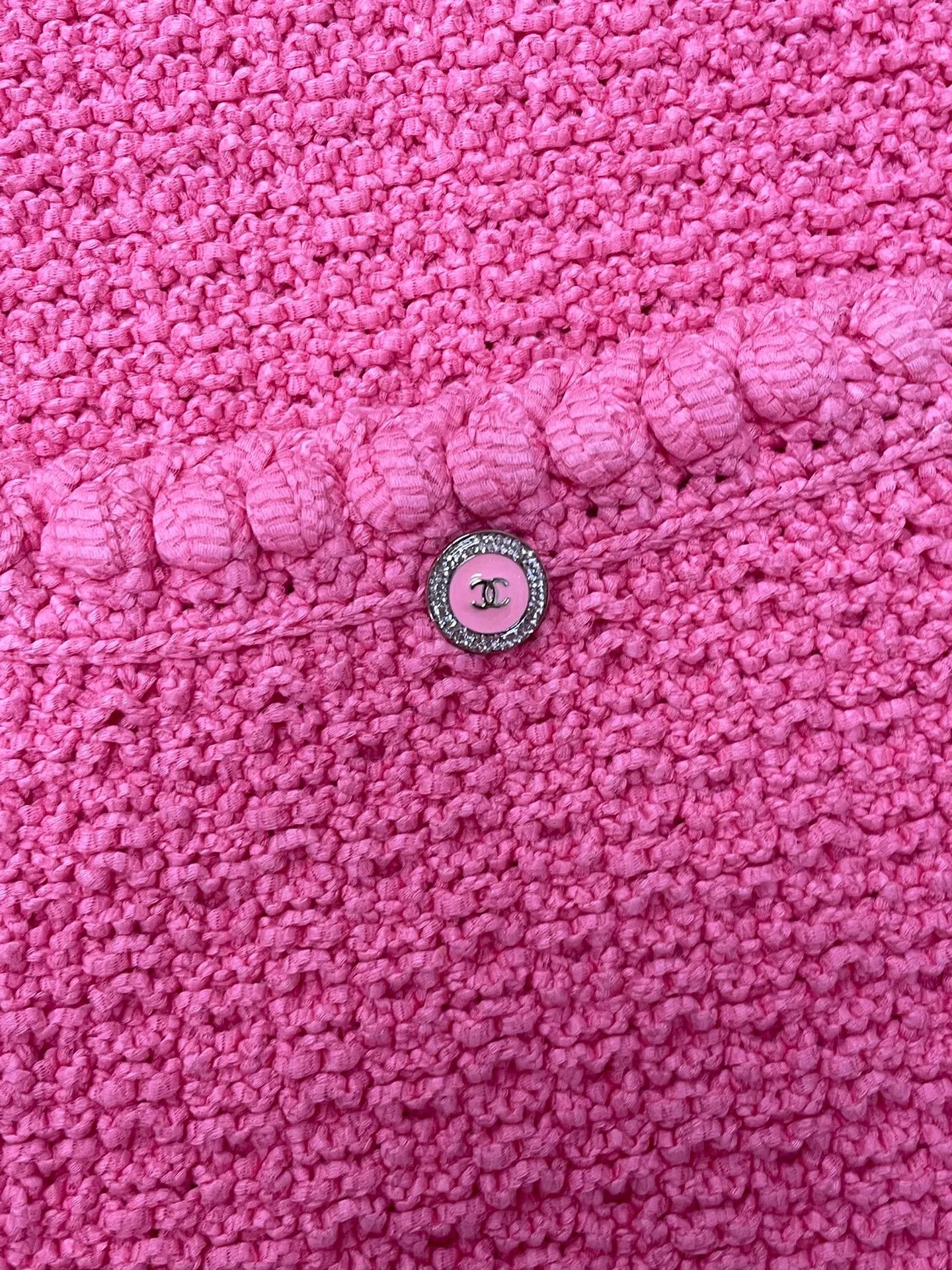Chanel Chanel Pink Long Knit Vest Size US M / EU 48-50 / 2 - 2 Thumbnail