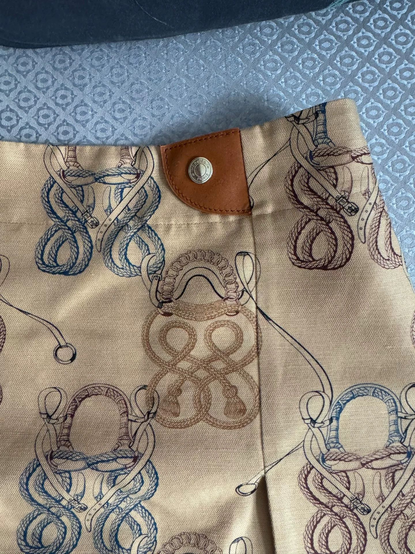 Hermes Hermes Beige Patterned Jacket Size US XS / EU 42 / 0 - 9 Thumbnail