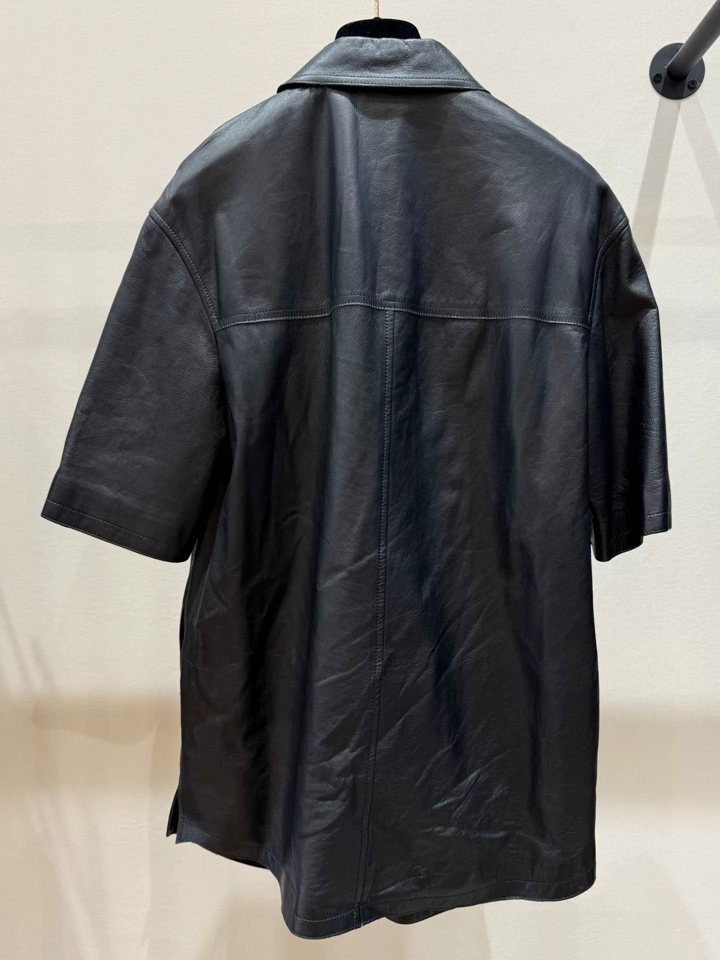 Brunello Cucinelli Brunello Cucinelli Black Leather Shirt Size US XS / EU 42 / 0 - 8 Thumbnail