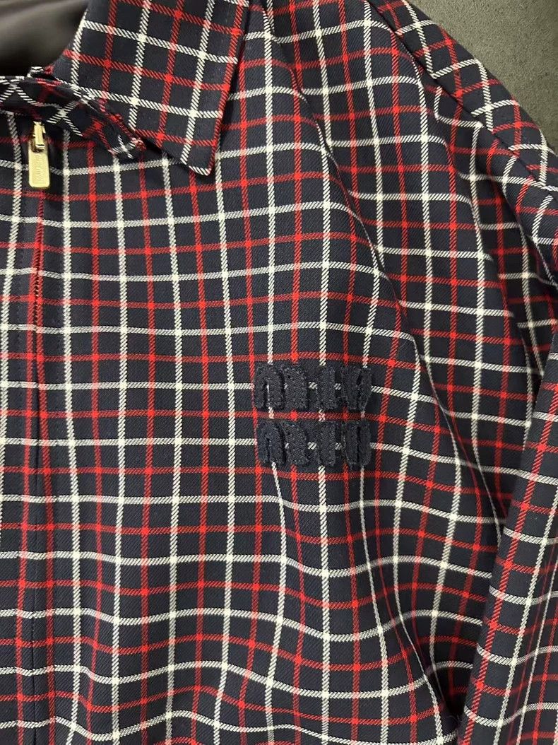 Miu Miu Miumiu Vintage Plaid Zip Jacket Size US XS / EU 42 / 0 - 3 Thumbnail