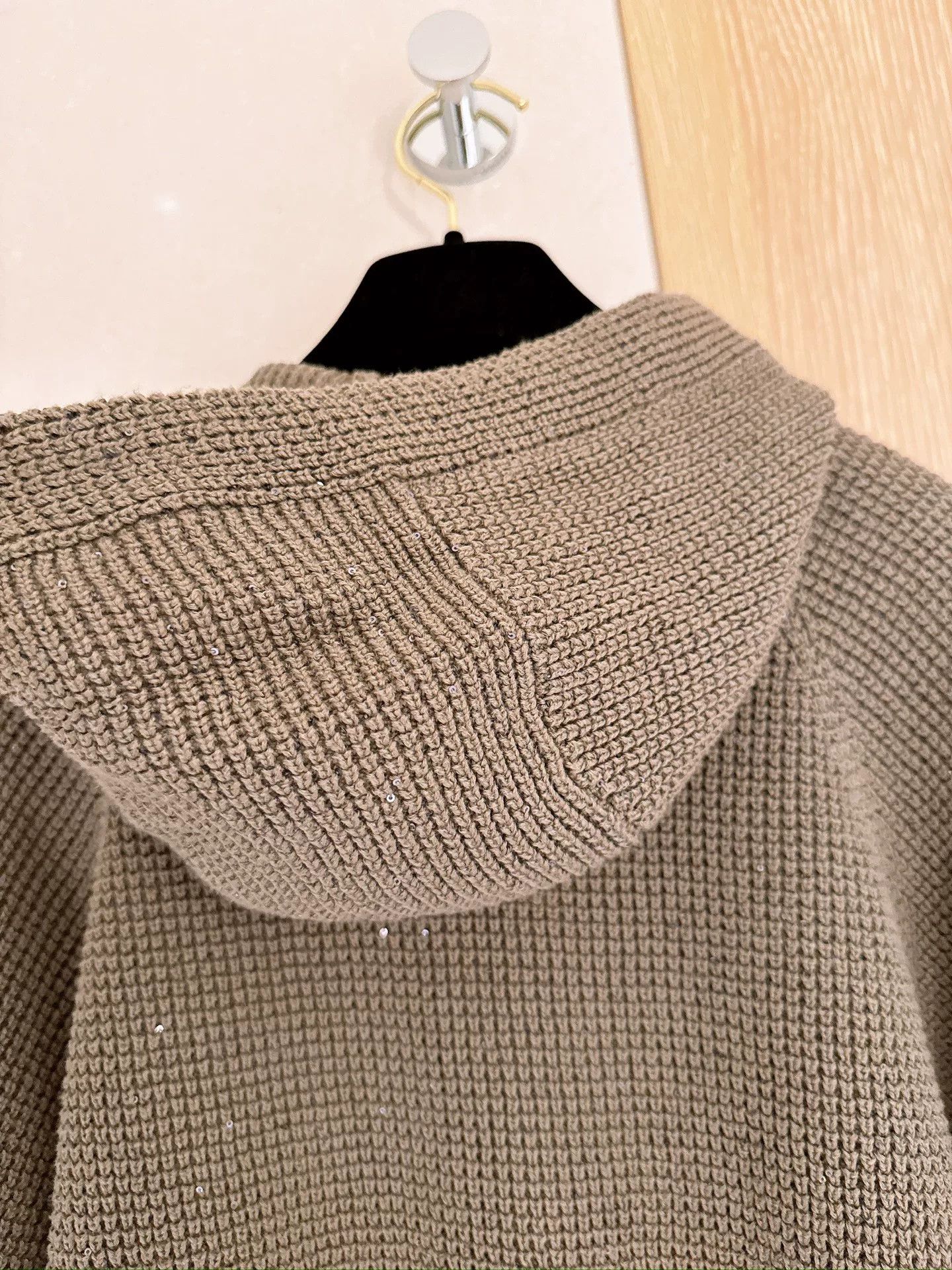 Brunello Cucinelli Brunello Cucinelli Sequin Knit Hoodie XS Size US XS / EU 42 / 0 - 5 Thumbnail