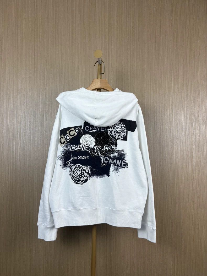 Chanel Chanel White Graffiti Zip Hoodie Size US L / EU 52-54 / 3 - 2 Thumbnail
