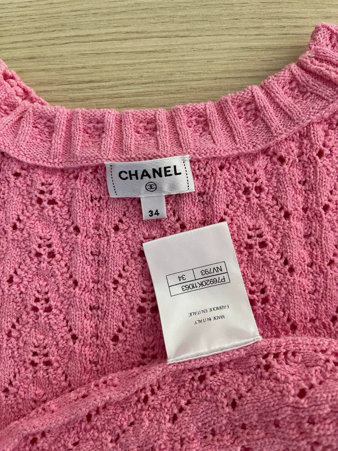 Chanel Chanel 2024 Pink Knit Sweater FR34 Size US XS / EU 42 / 0 - 3 Thumbnail