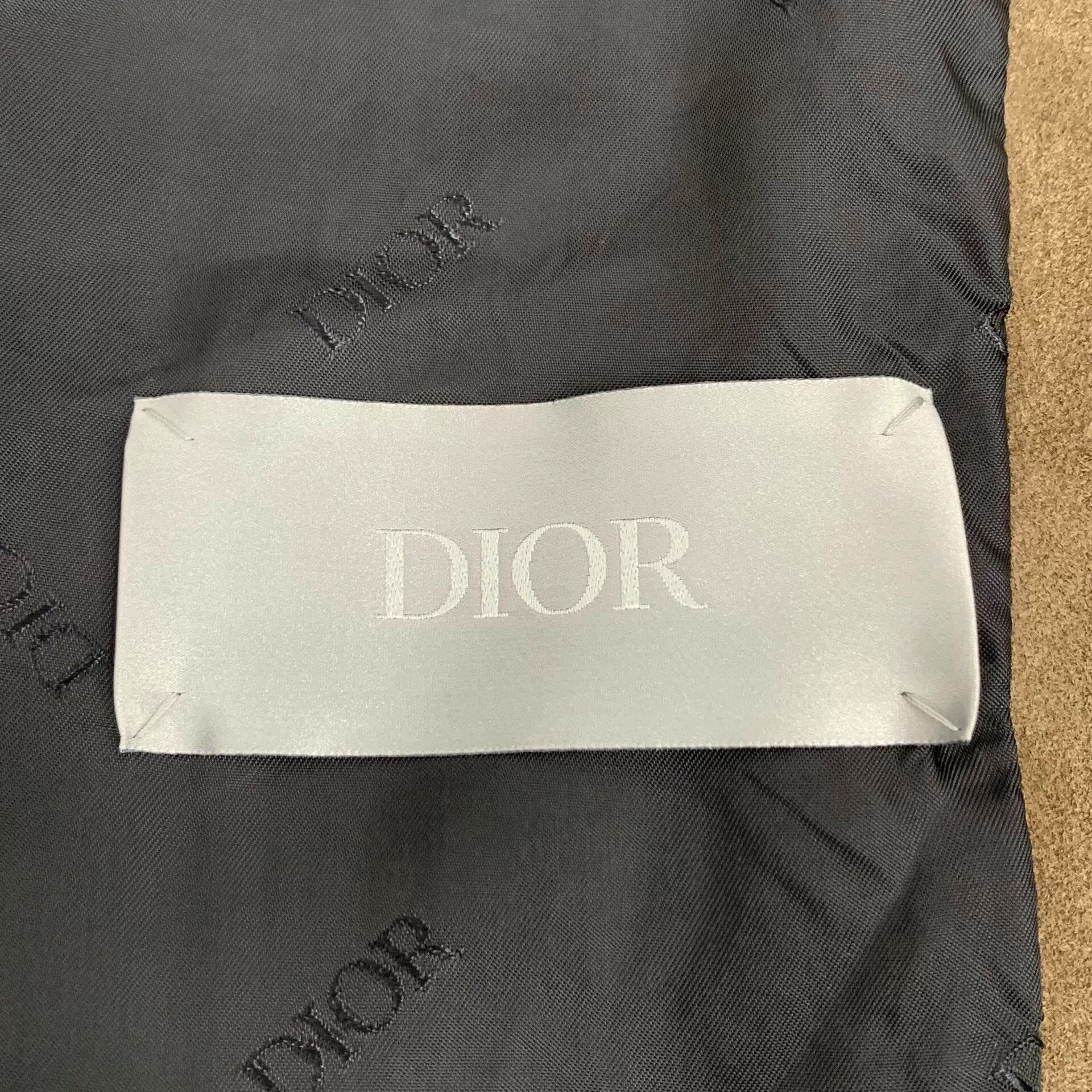 Dior dior khaki leather long sleeve jacket Size US L / EU 52-54 / 3 - 5 Thumbnail