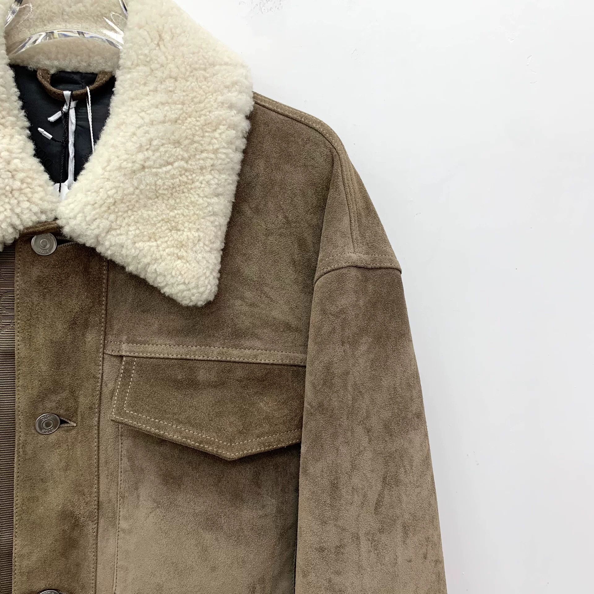 Dior Dior Beige Leather Collar Single-Breasted Jacket Size US L / EU 52-54 / 3 - 3 Thumbnail