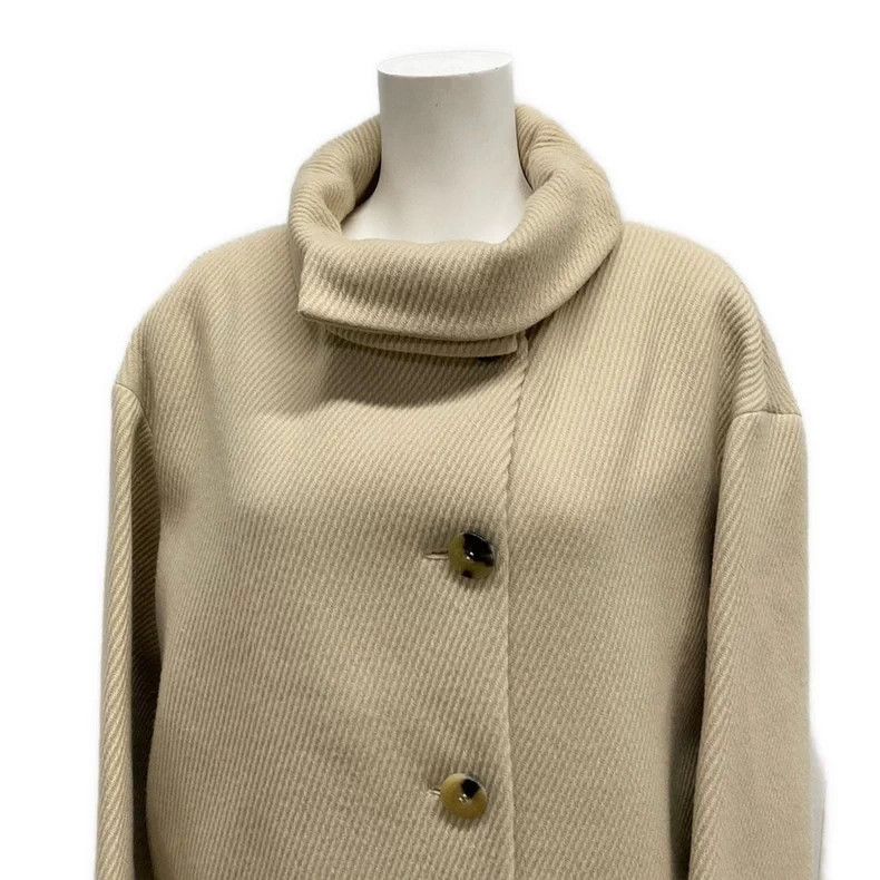 Hermes Hermes Beige Wool Coat Size 34 Size US XXS / EU 40 - 3 Thumbnail