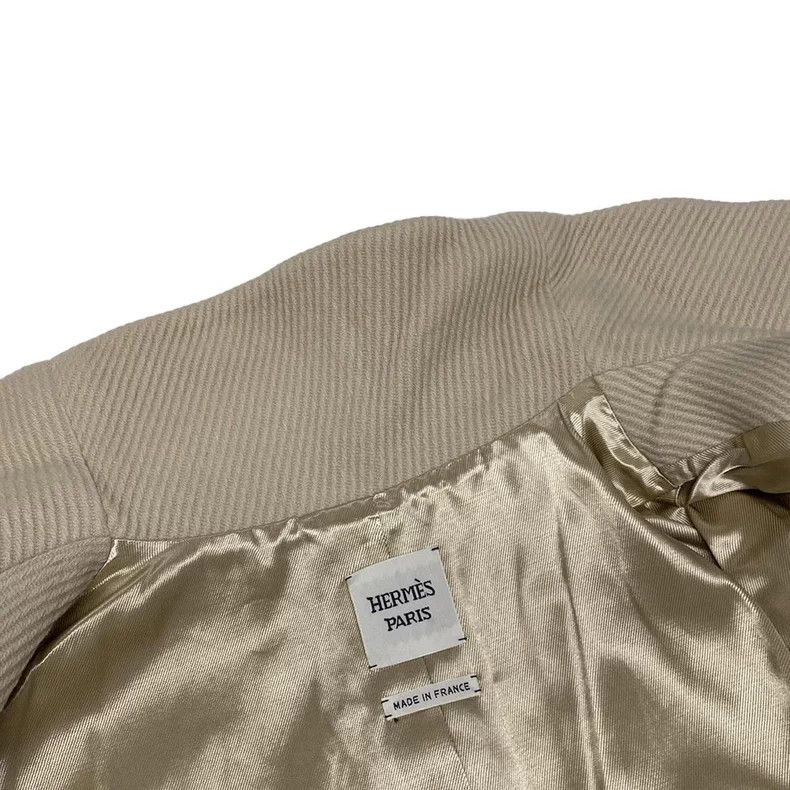 Hermes Hermes Beige Wool Coat Size 34 Size US XXS / EU 40 - 4 Thumbnail