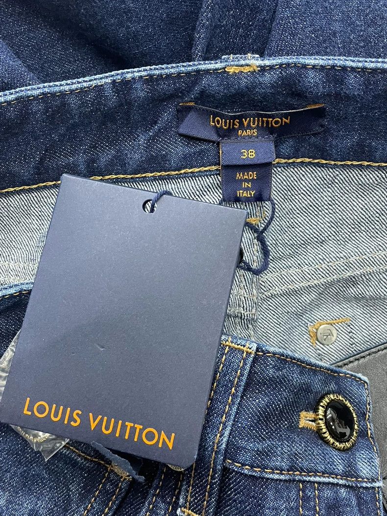 Louis Vuitton Louis Vuitton Blue Monogram Denim Jeans Size US 38 / EU 54 - 4 Thumbnail