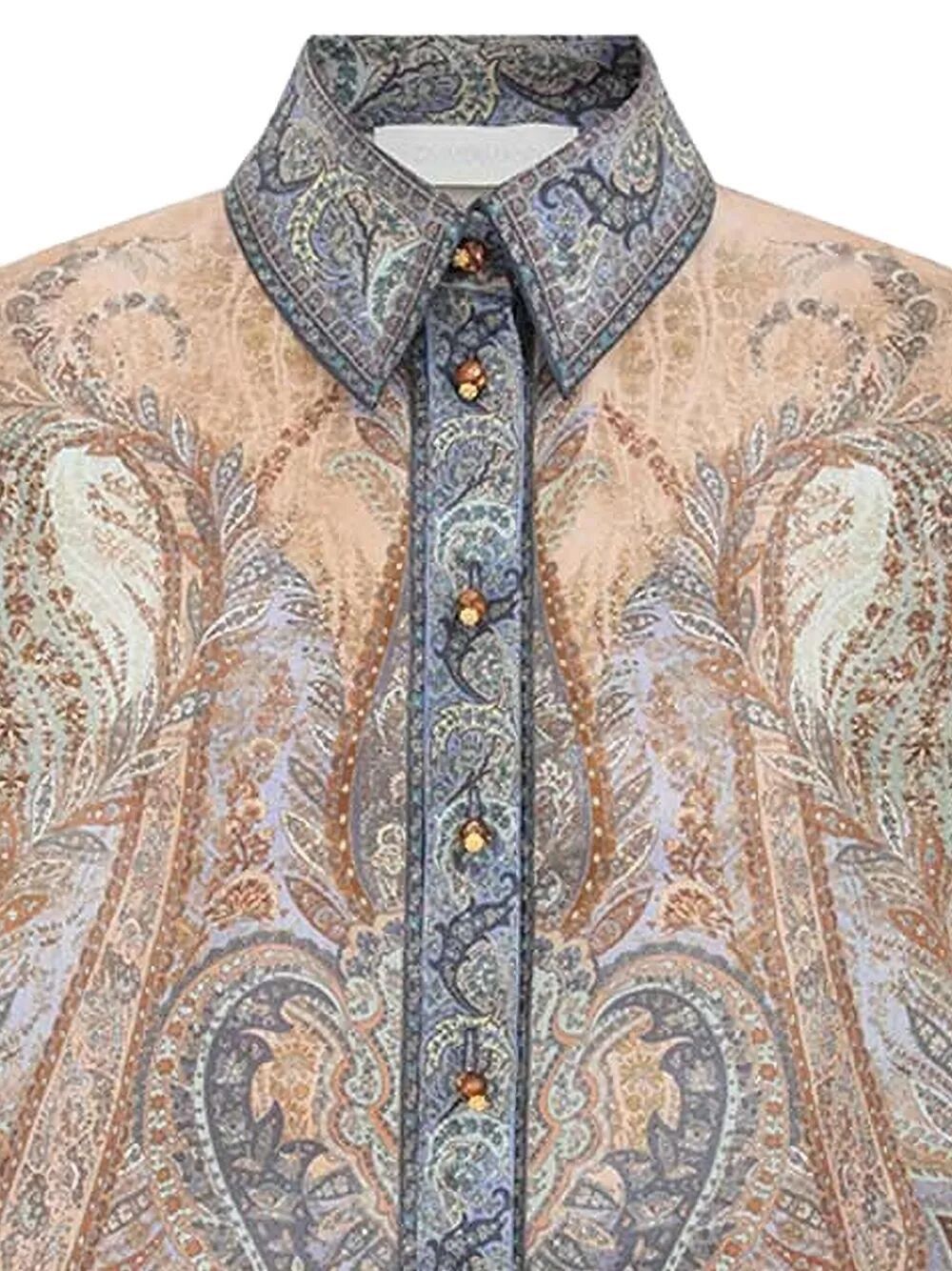 Zimmermann "WANDERLUST" SHORT SLEEVE SHIRT Size S / US 4 / IT 40 - 2 Thumbnail