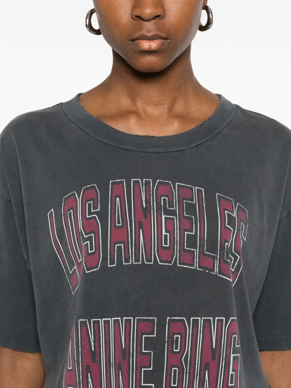 Anine Bing "JOHNNY" CROPPED TEE Size XS / US 0-2 / IT 36-38 - 2 Thumbnail