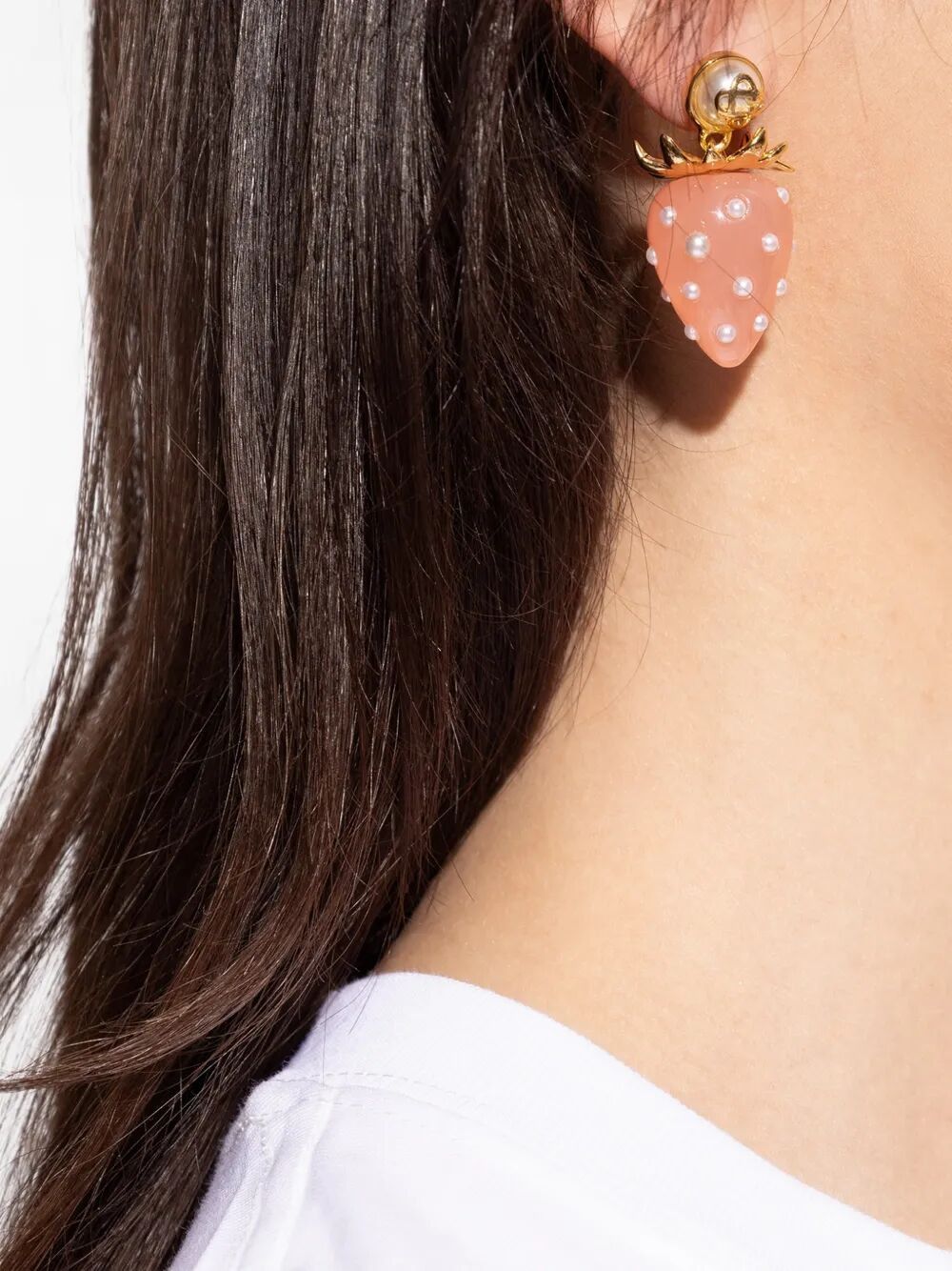 Casablanca "STRAWBERRY" EARRINGS Size ONE SIZE - 4 Thumbnail