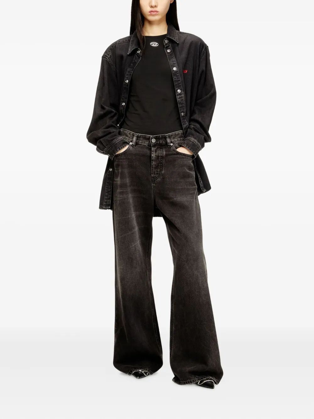 Diesel "T-UNCUTIESLONG LS OD" TOP Size L / US 10 / IT 46 - 3 Thumbnail