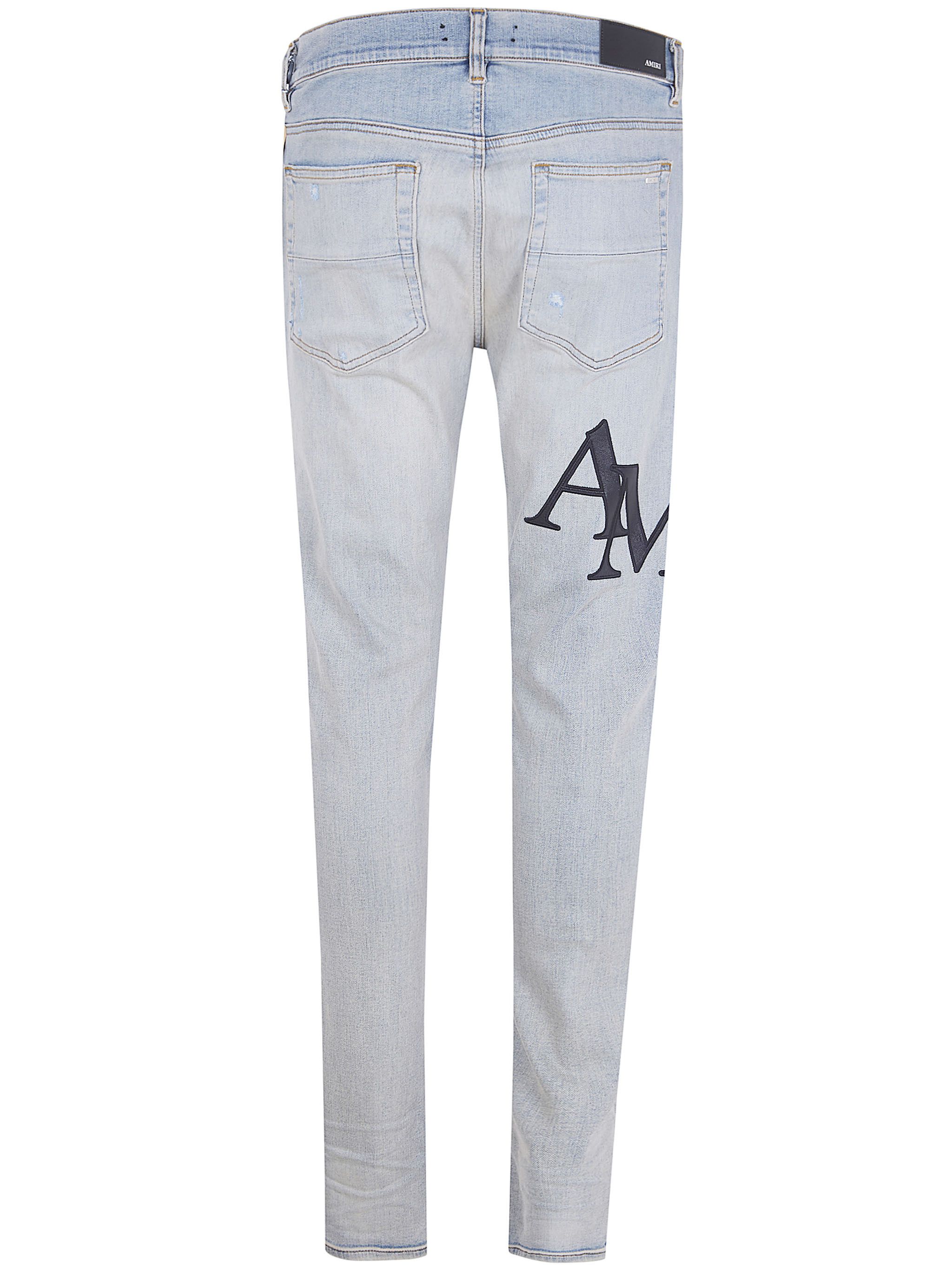 Amiri "STAGGERED LOGO" SKINNY JEANS Size US 32 / EU 48 - 2 Thumbnail