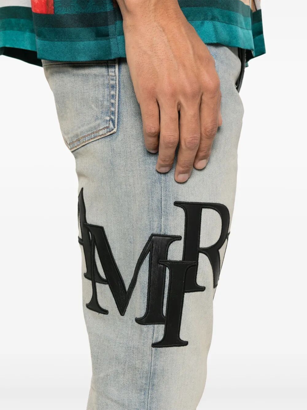 Amiri "STAGGERED LOGO" SKINNY JEANS Size US 32 / EU 48 - 7 Thumbnail