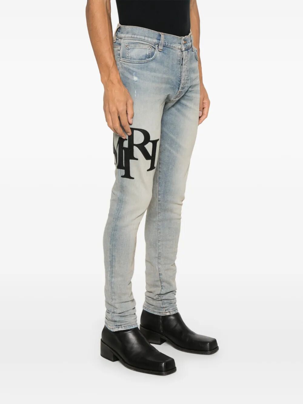 Amiri "STAGGERED LOGO" SKINNY JEANS Size US 36 / EU 52 - 5 Thumbnail